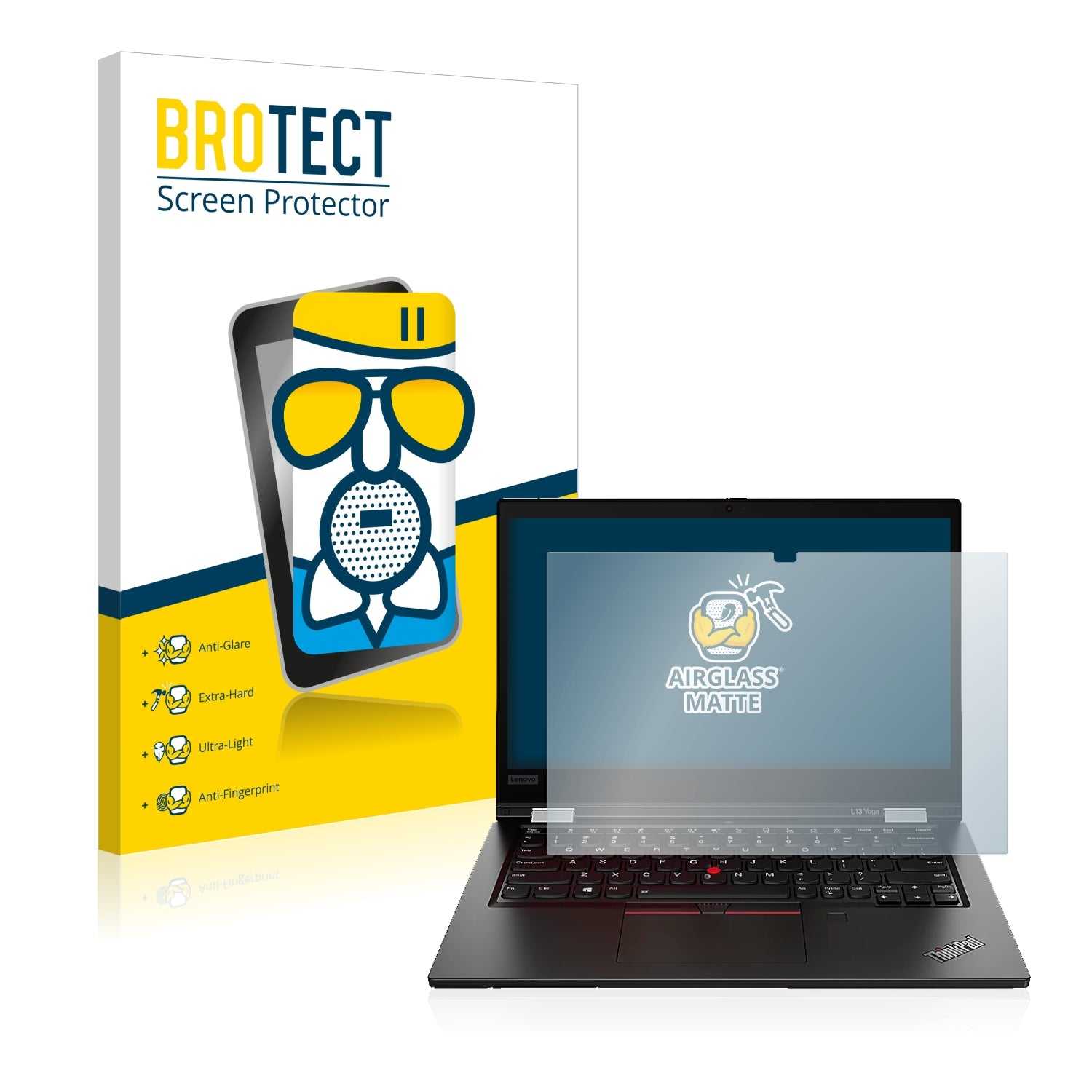 ScreenShield, Anti-Glare Screen Protector for Lenovo ThinkPad L13 Yoga Gen 2