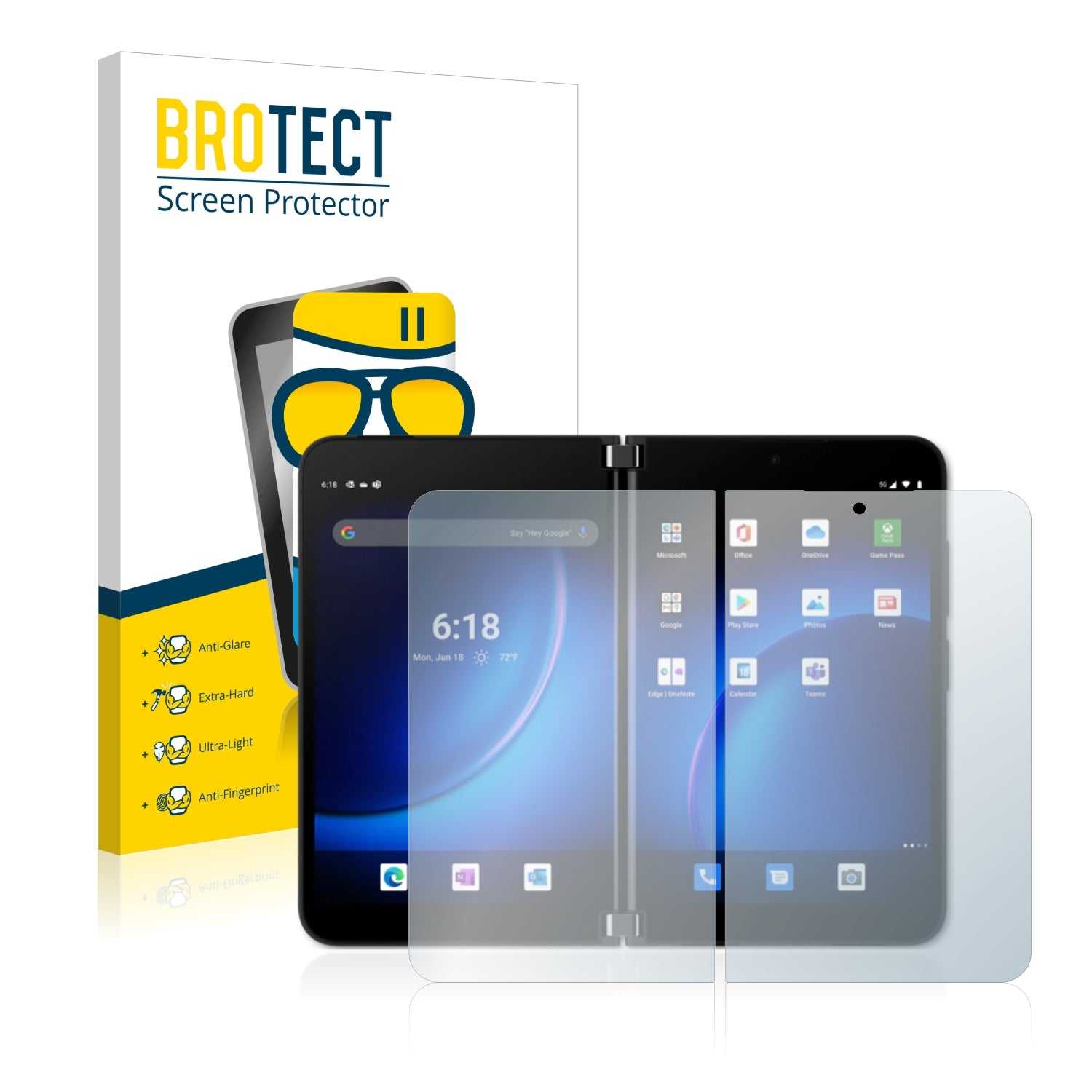 ScreenShield, Anti-Glare Screen Protector for Microsoft Surface Duo 2 (Inner display)