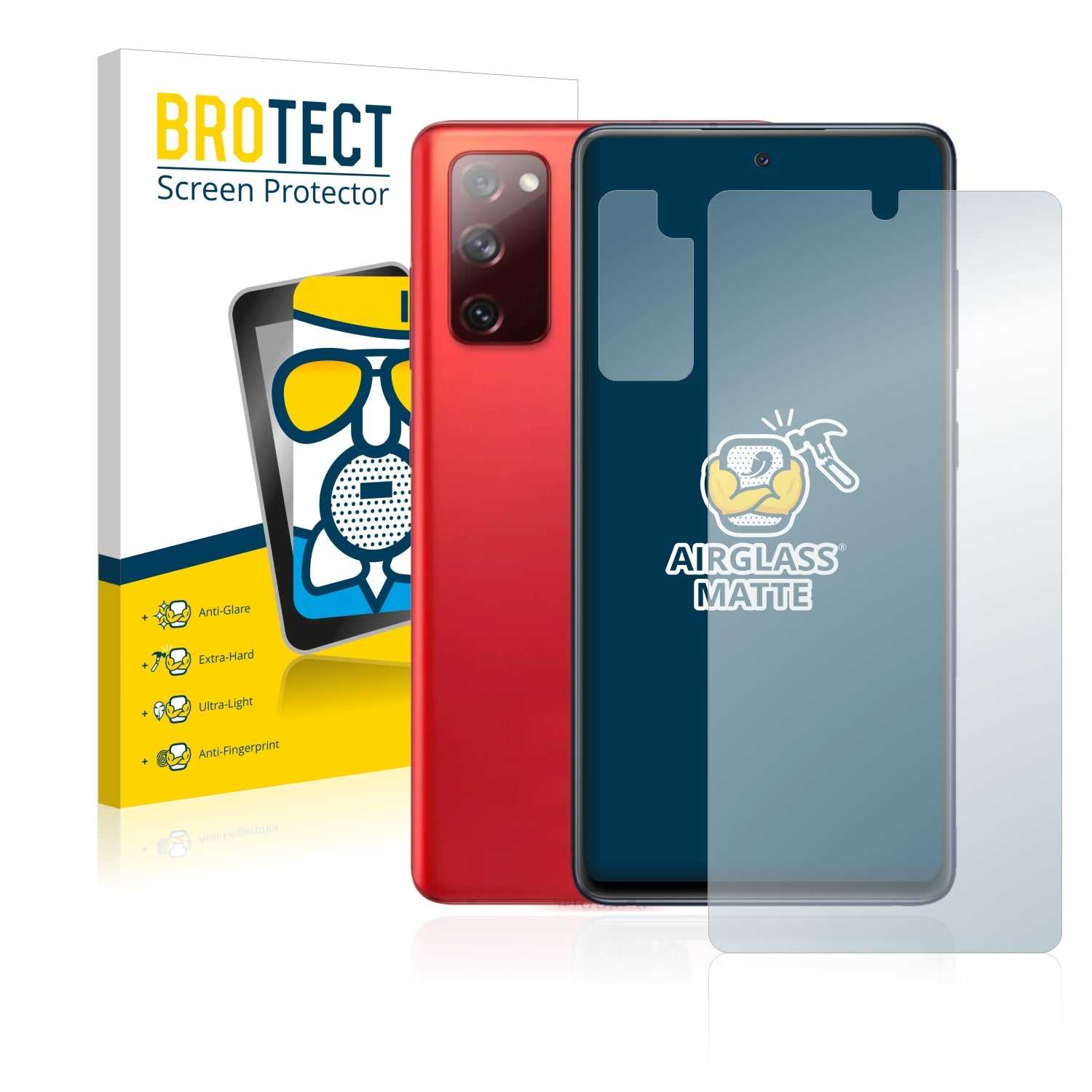 ScreenShield, Anti-Glare Screen Protector for Samsung Galaxy S20 FE (Front + cam)