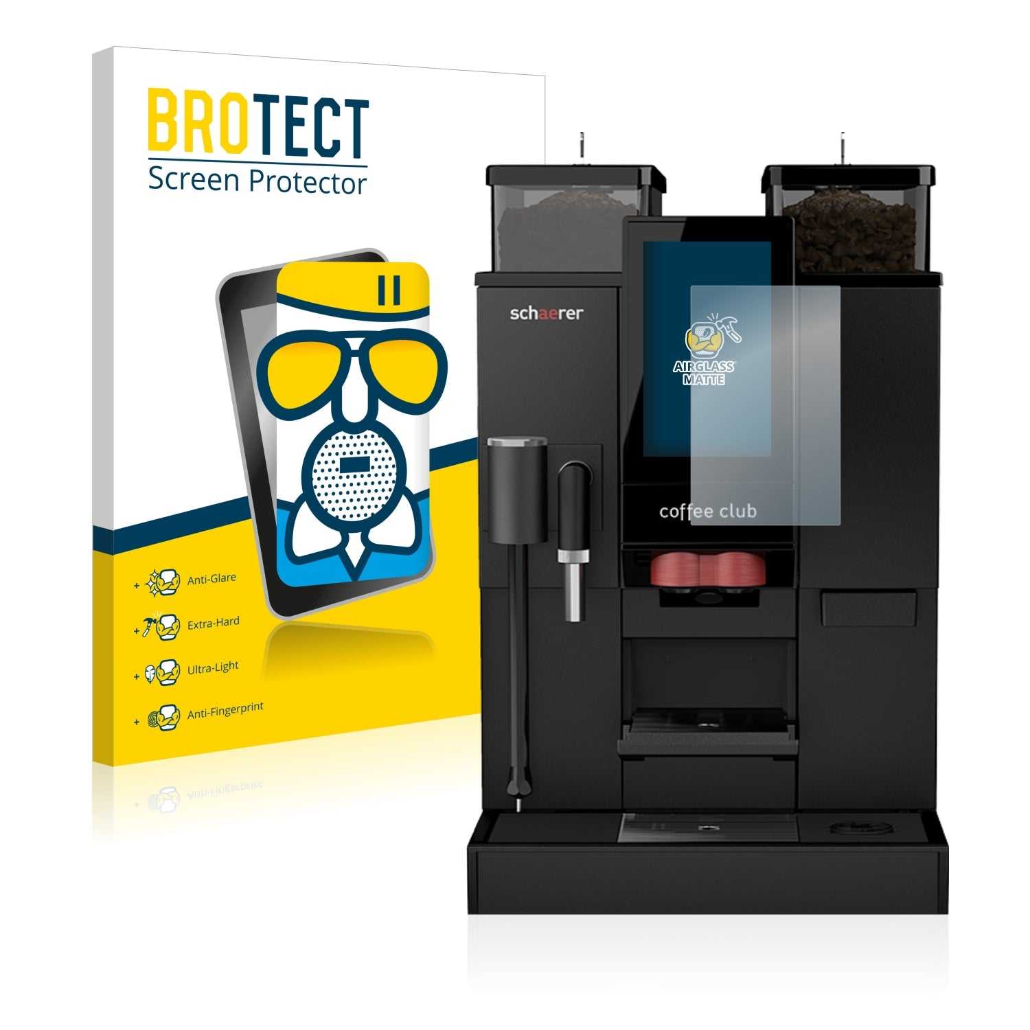 ScreenShield, Anti-Glare Screen Protector for Schaerer Coffee Club