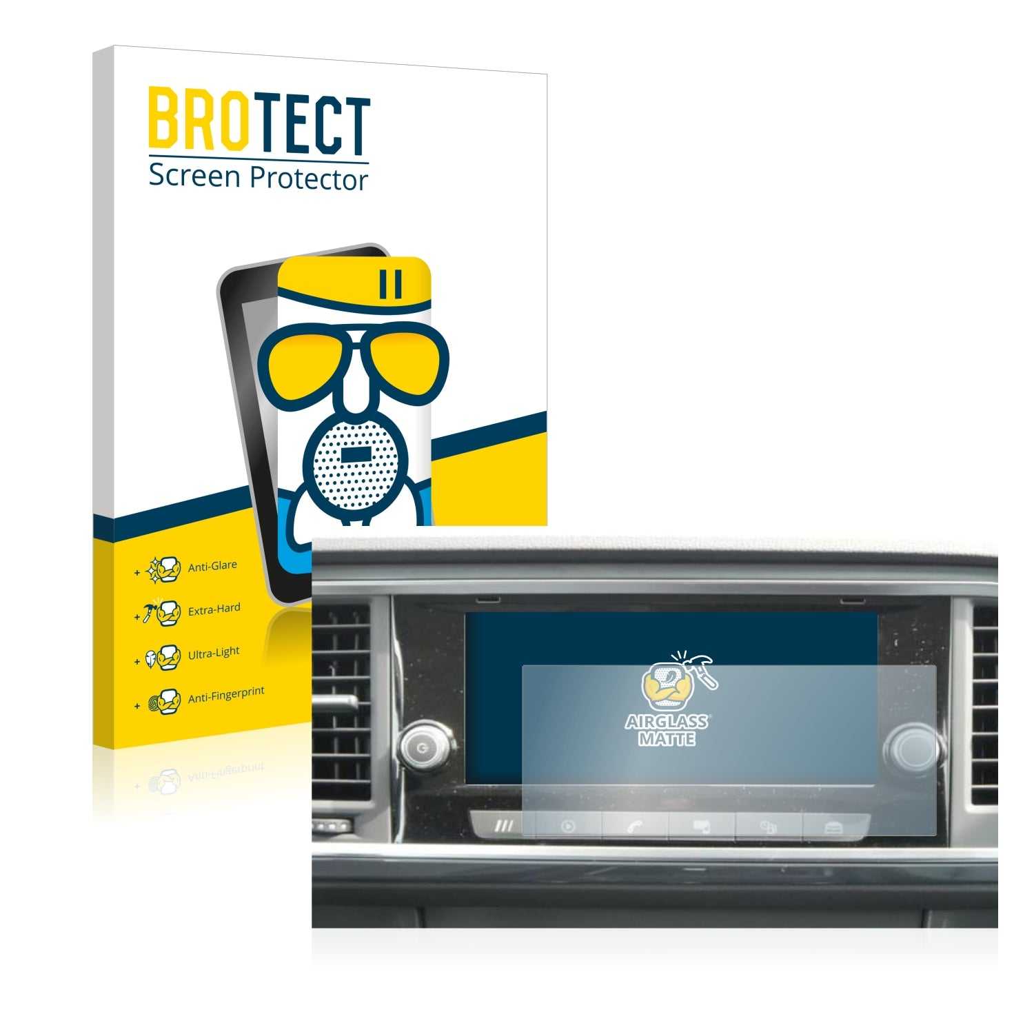 ScreenShield, Anti-Glare Screen Protector for Seat Ateca 2021 Media System 8.25