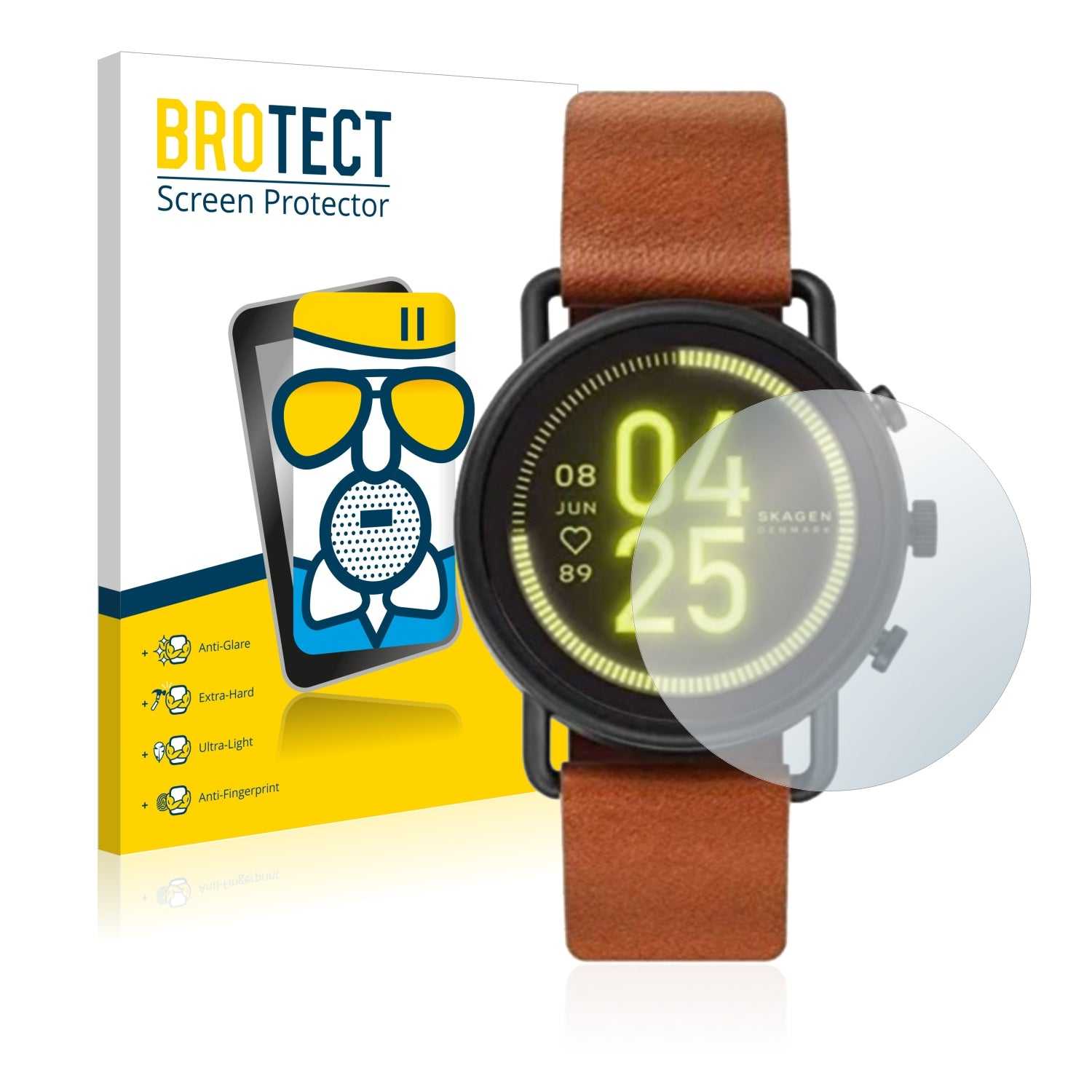 ScreenShield, Anti-Glare Screen Protector for Skagen Connected Falster 3 (42 mm)