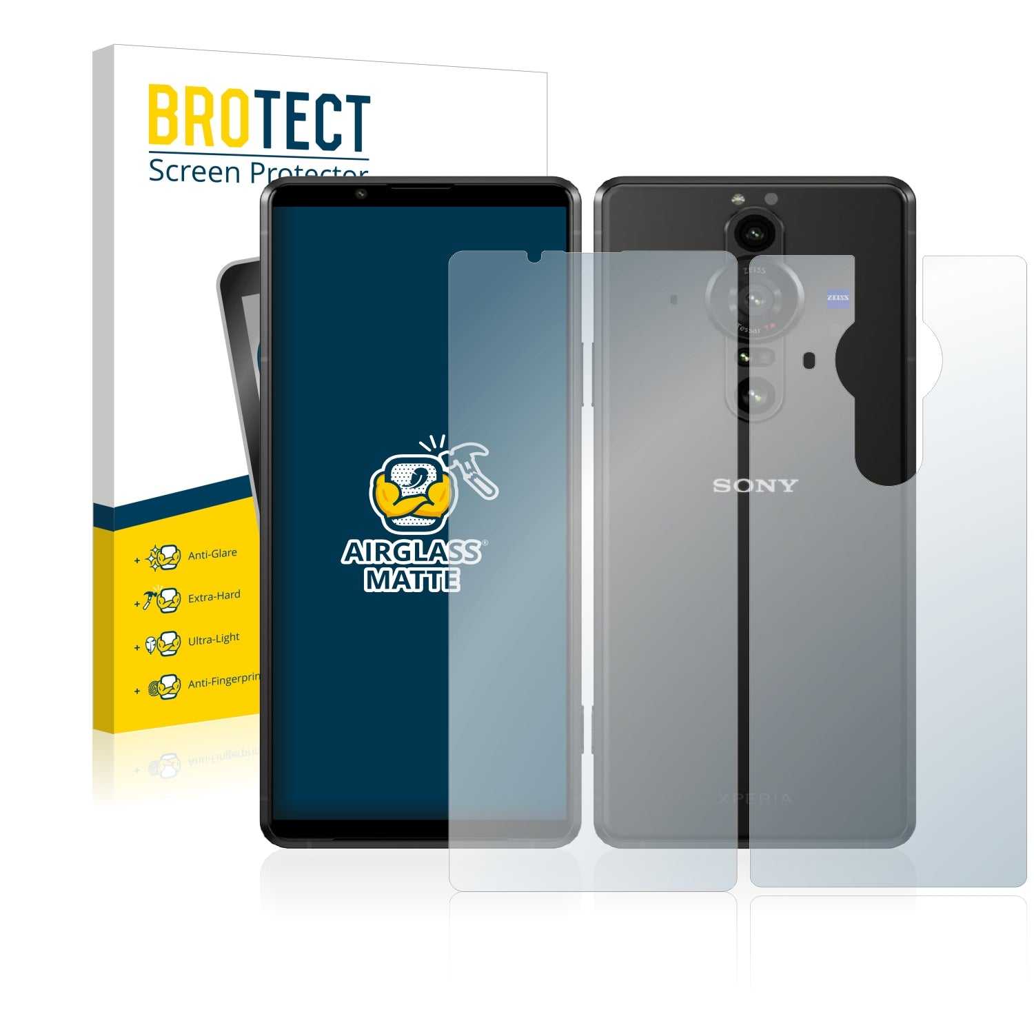 ScreenShield, Anti-Glare Screen Protector for Sony Xperia Pro-I (Front + Back)