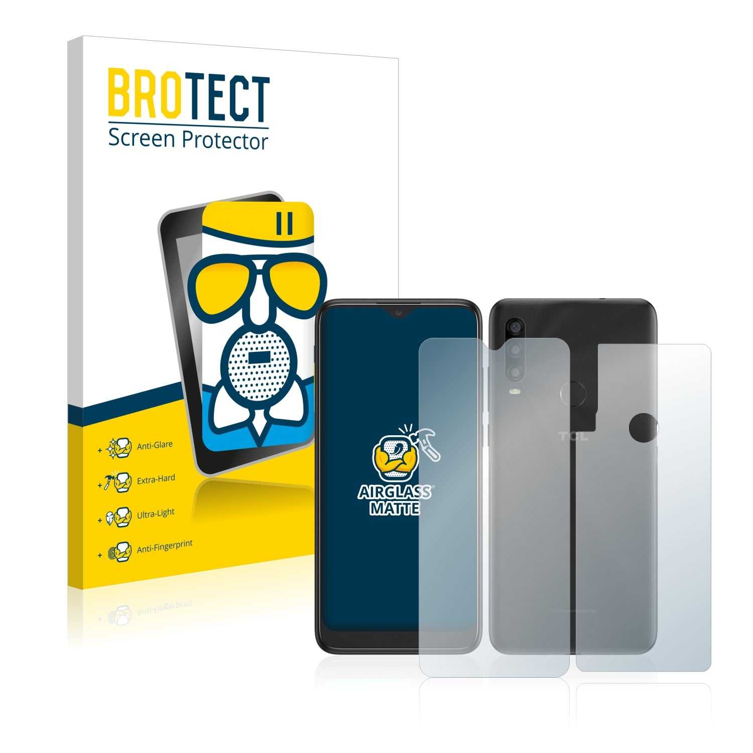ScreenShield, Anti-Glare Screen Protector for TCL L10 Pro (Front + Back)