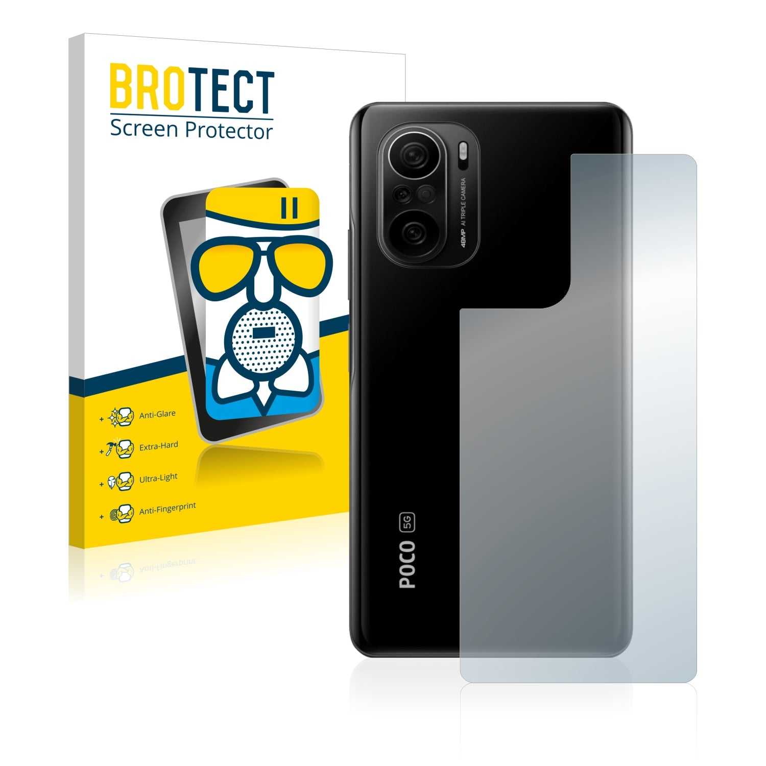 ScreenShield, Anti-Glare Screen Protector for Xiaomi Poco F3 (Back)