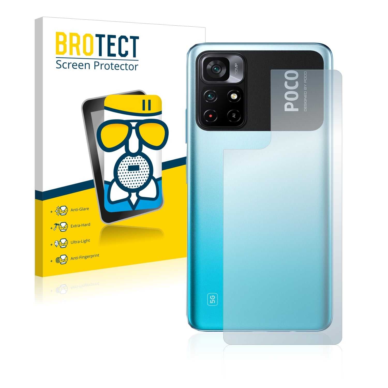 ScreenShield, Anti-Glare Screen Protector for Xiaomi Poco M4 Pro 5G (Back)