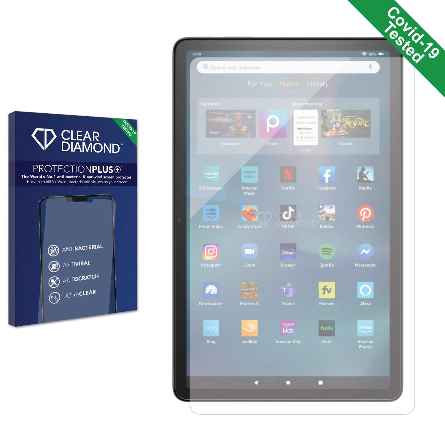 ScreenShield, Clear Diamond Anti-viral Screen Protector for Amazon Fire Max 11