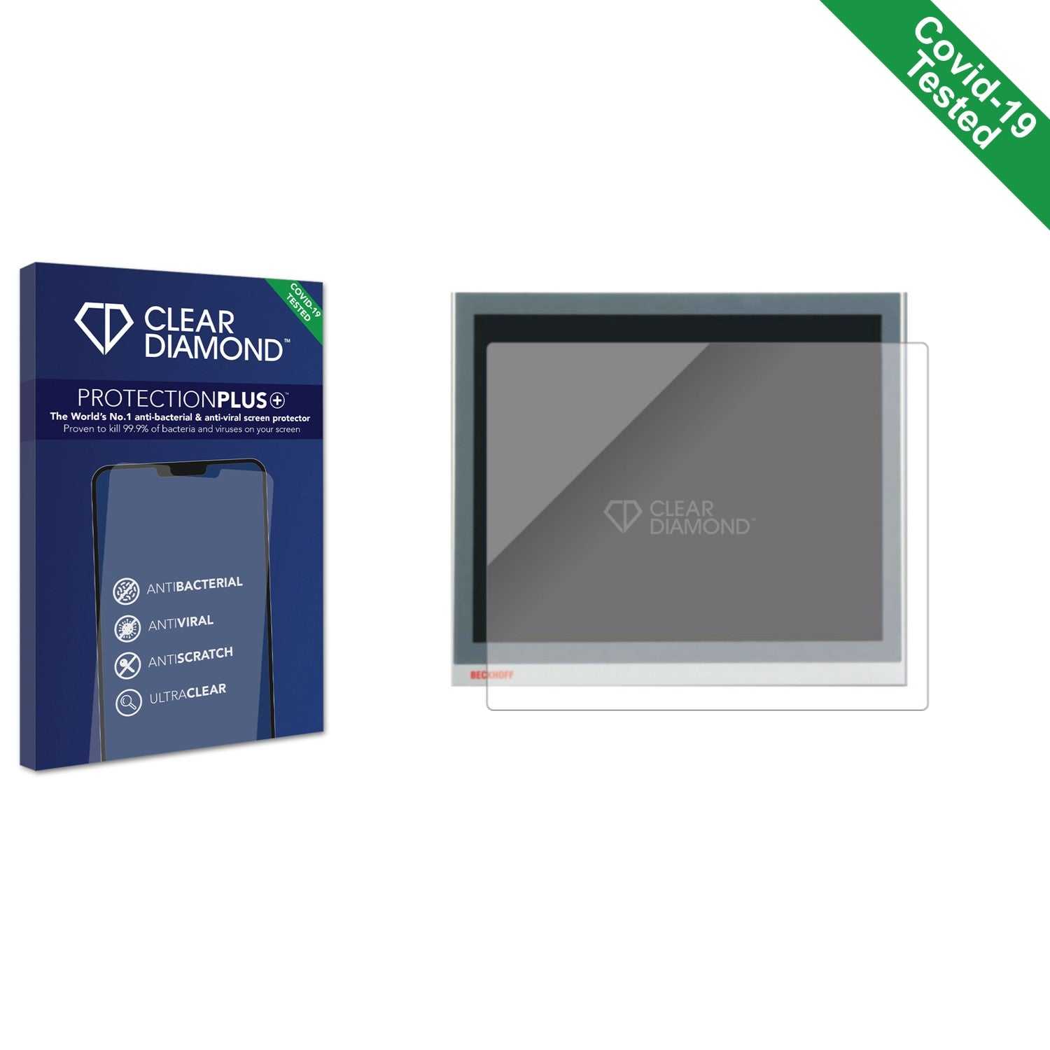 ScreenShield, Clear Diamond Anti-viral Screen Protector for Beckhoff CP2918-0000