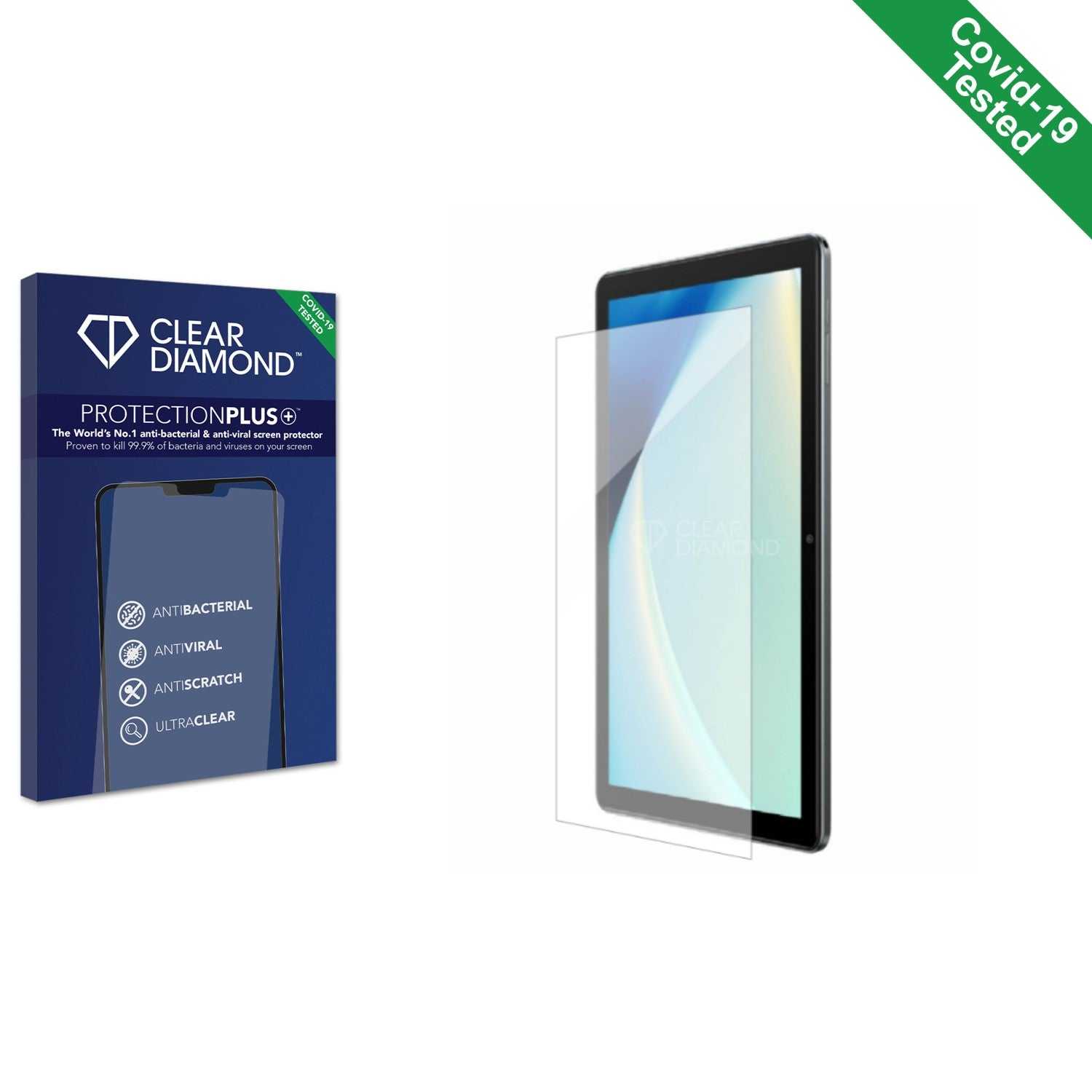 ScreenShield, Clear Diamond Anti-viral Screen Protector for Blackview Tab 50 WiFi