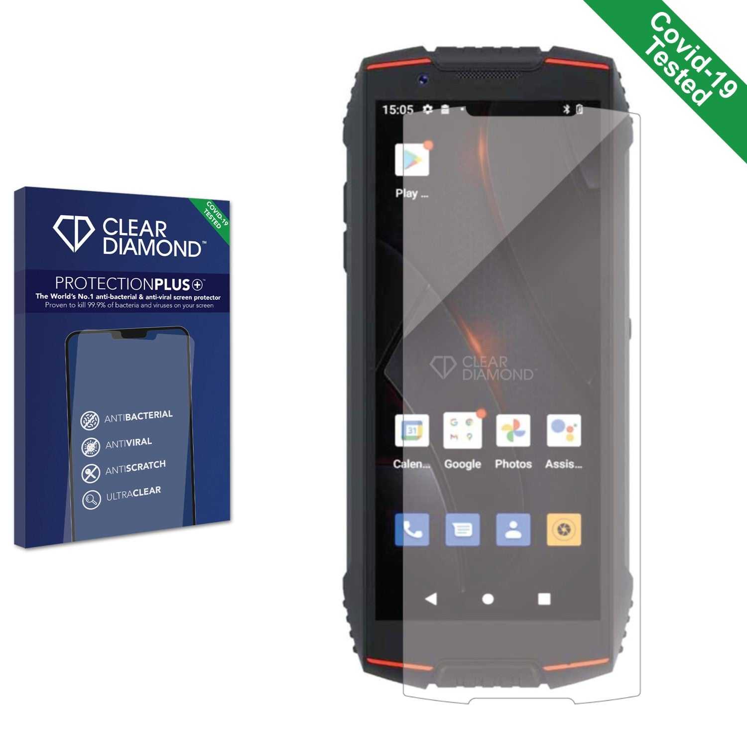 ScreenShield, Clear Diamond Anti-viral Screen Protector for Cubot King Kong  Mini 3