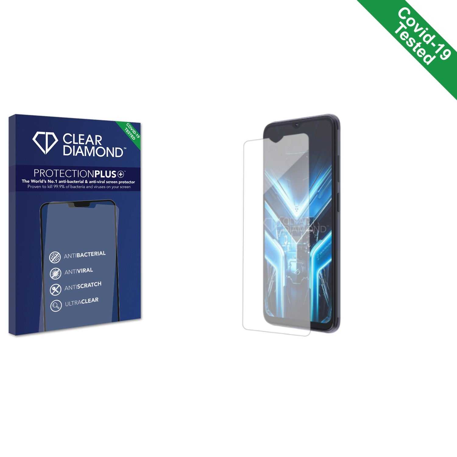 ScreenShield, Clear Diamond Anti-viral Screen Protector for Cubot X70