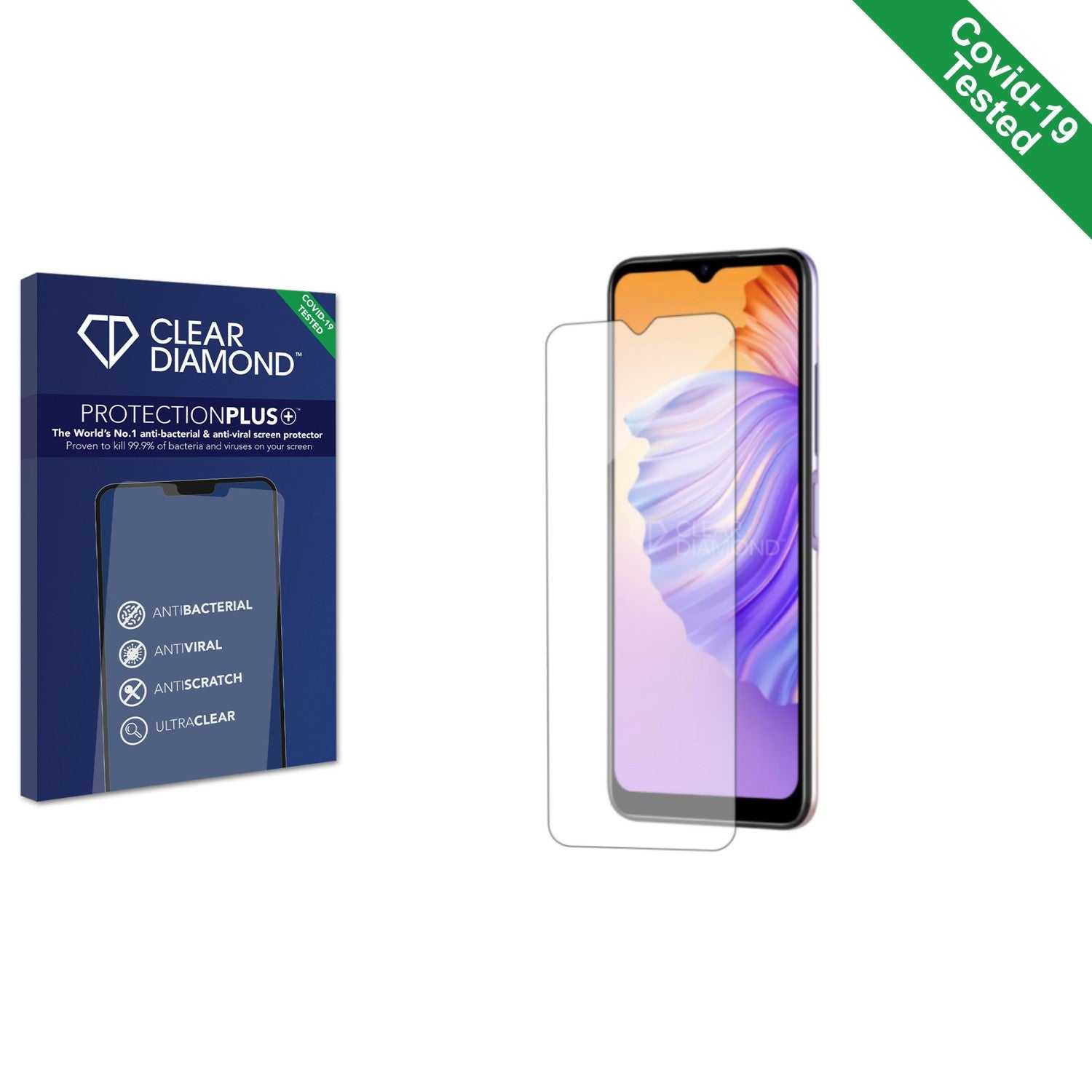 ScreenShield, Clear Diamond Anti-viral Screen Protector for Doogee N50 Samsung