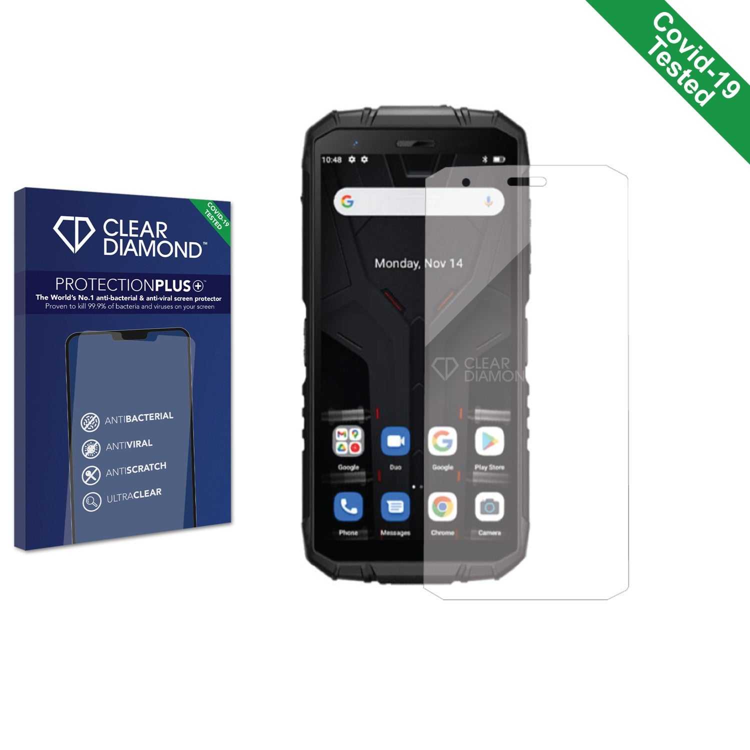 ScreenShield, Clear Diamond Anti-viral Screen Protector for Doogee S41 Pro