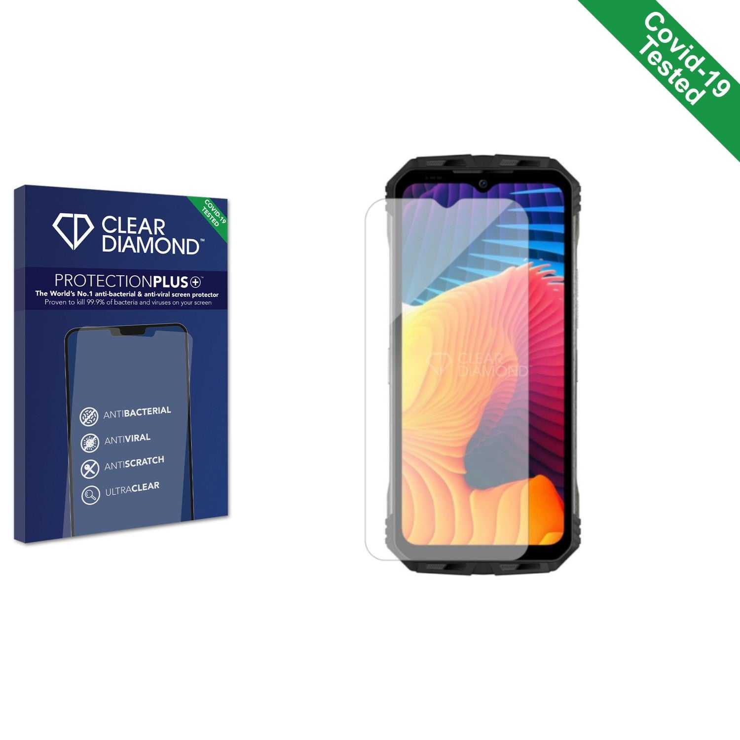 ScreenShield, Clear Diamond Anti-viral Screen Protector for Doogee V30 Pro