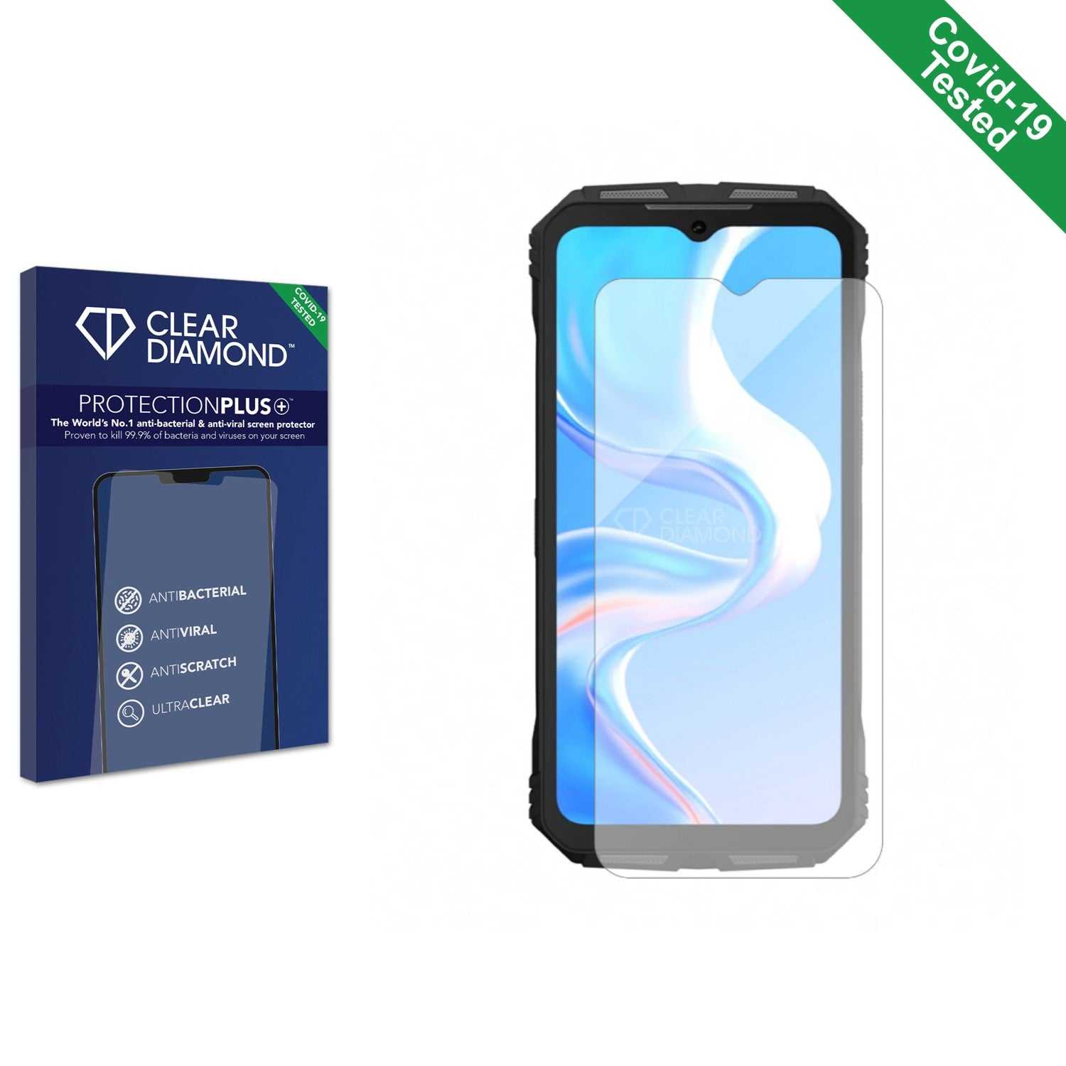 ScreenShield, Clear Diamond Anti-viral Screen Protector for Doogee V31 GT