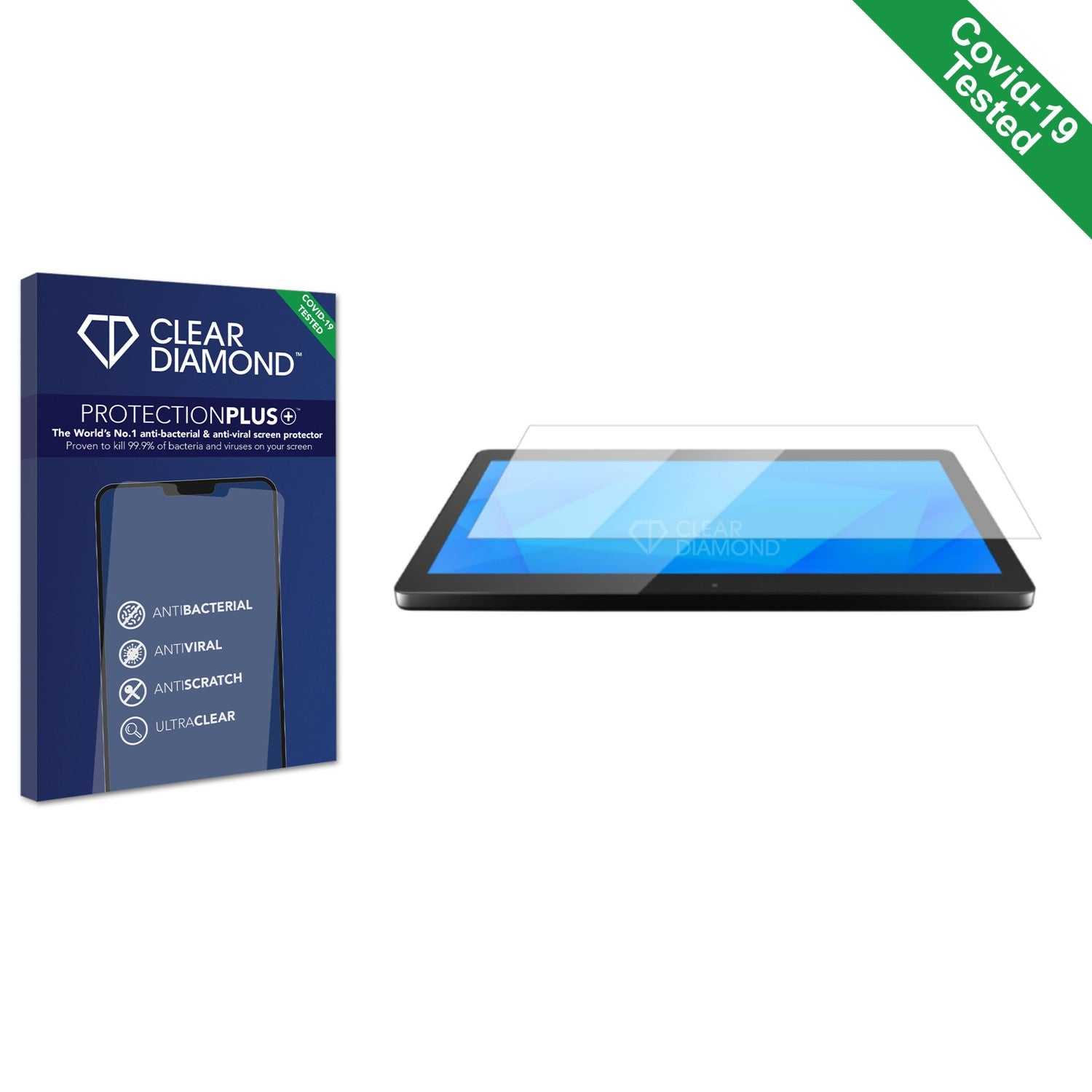 ScreenShield, Clear Diamond Anti-viral Screen Protector for Elo TouchSystems I-Series 4.0 10.1"