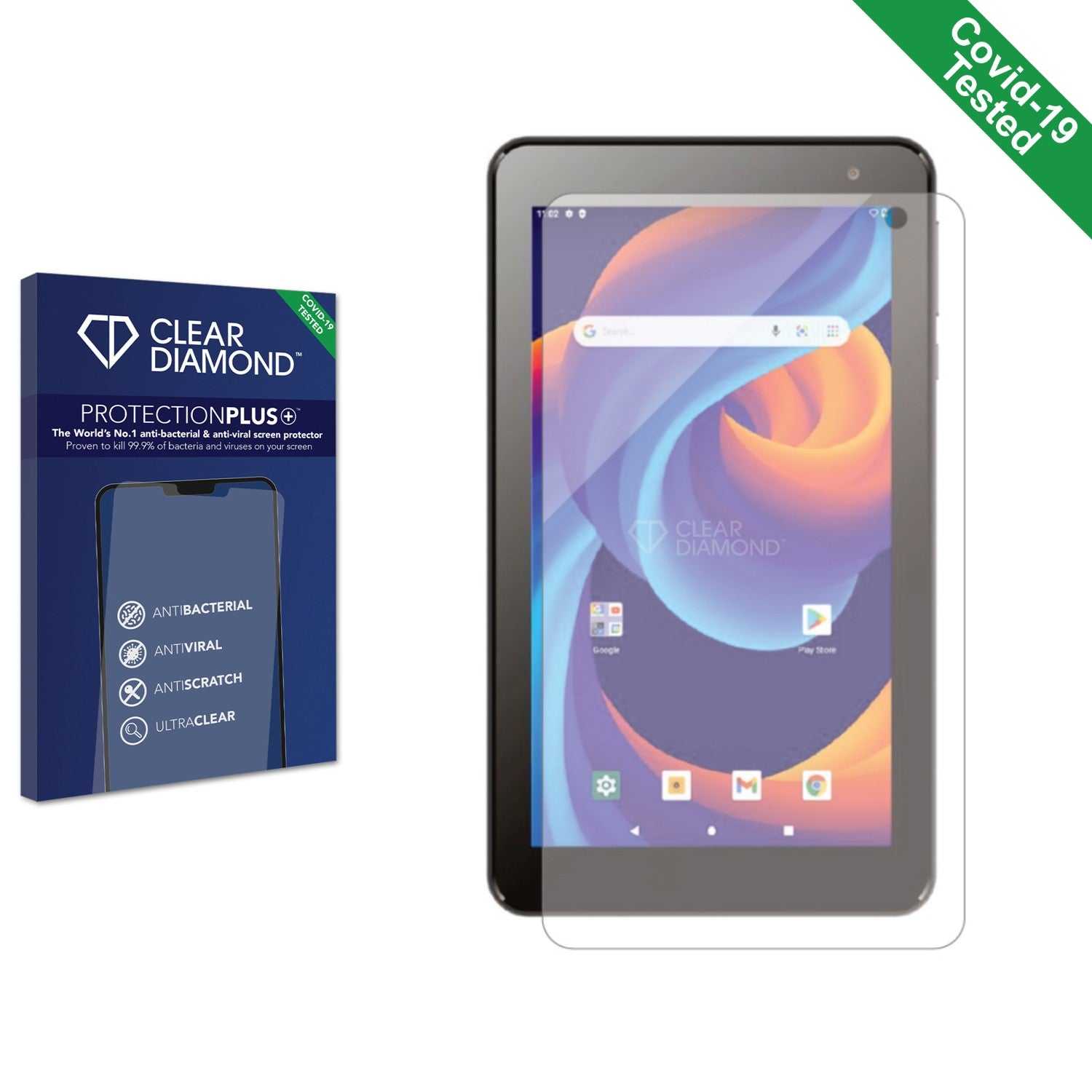 ScreenShield, Clear Diamond Anti-viral Screen Protector for Everis 8 inch Tablet E0119