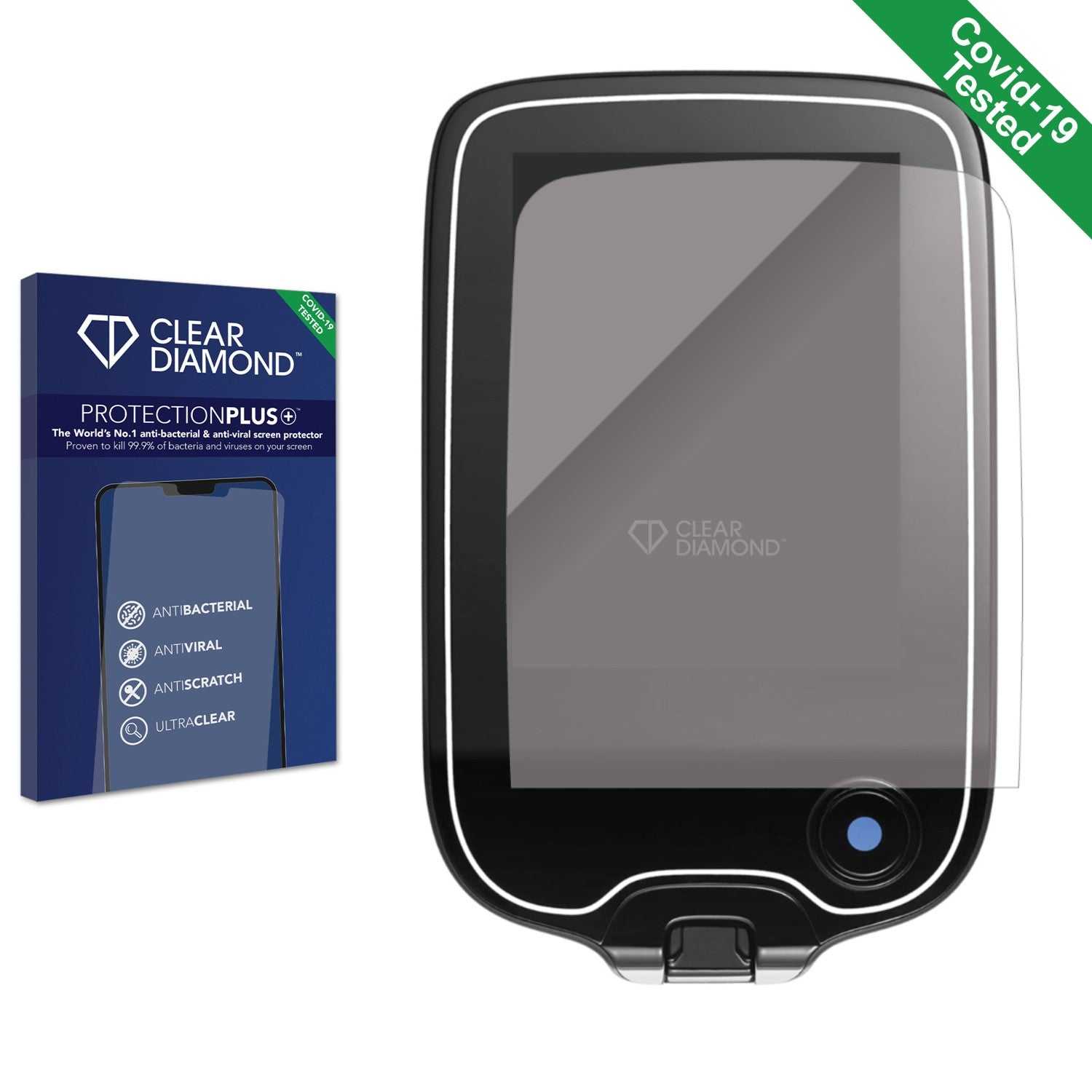 ScreenShield, Clear Diamond Anti-viral Screen Protector for Freestyle Libre 3