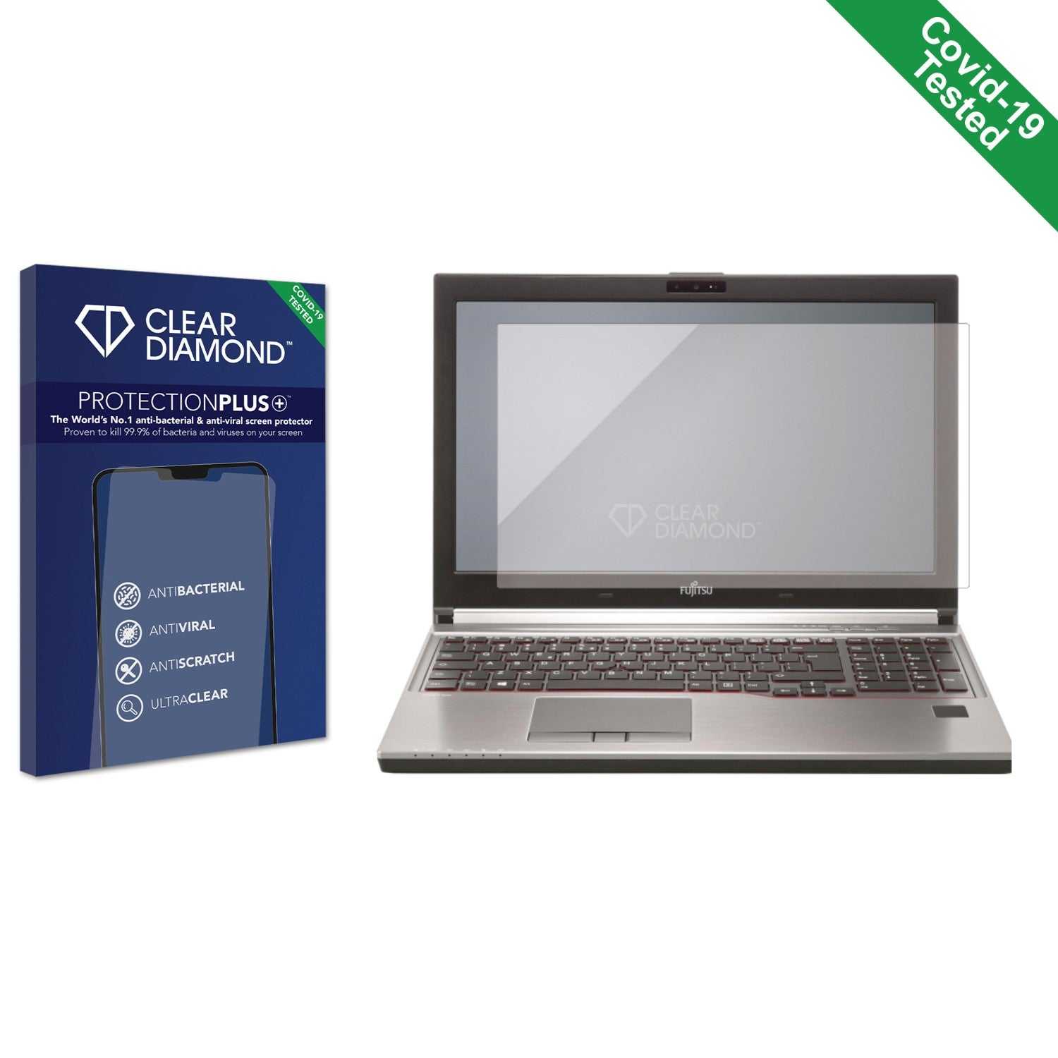 ScreenShield, Clear Diamond Anti-viral Screen Protector for Fujitsu Celsius H760