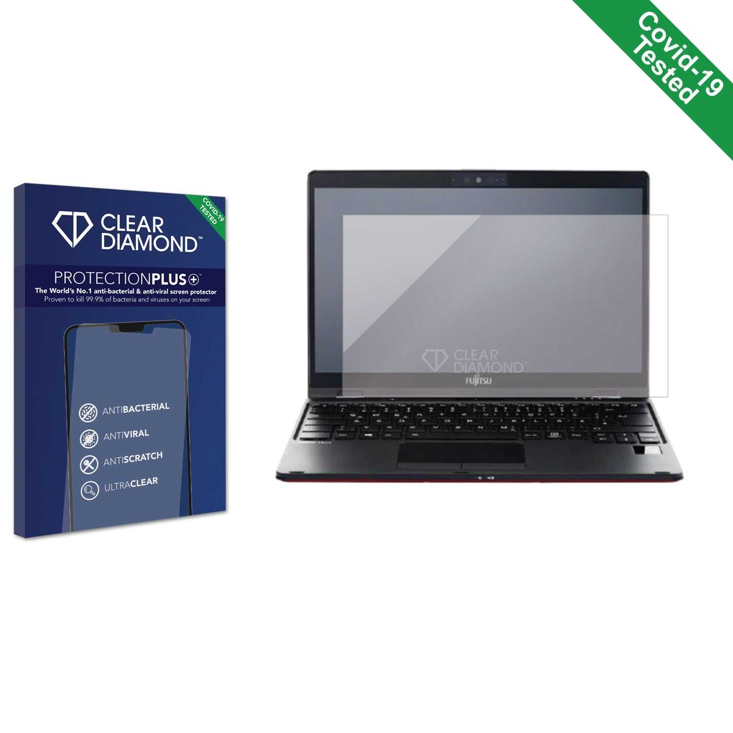 ScreenShield, Clear Diamond Anti-viral Screen Protector for Fujitsu Lifebook U9310X