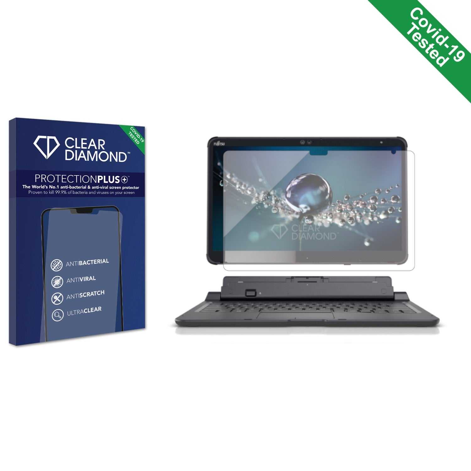 ScreenShield, Clear Diamond Anti-viral Screen Protector for Fujitsu Stylistic Q7310