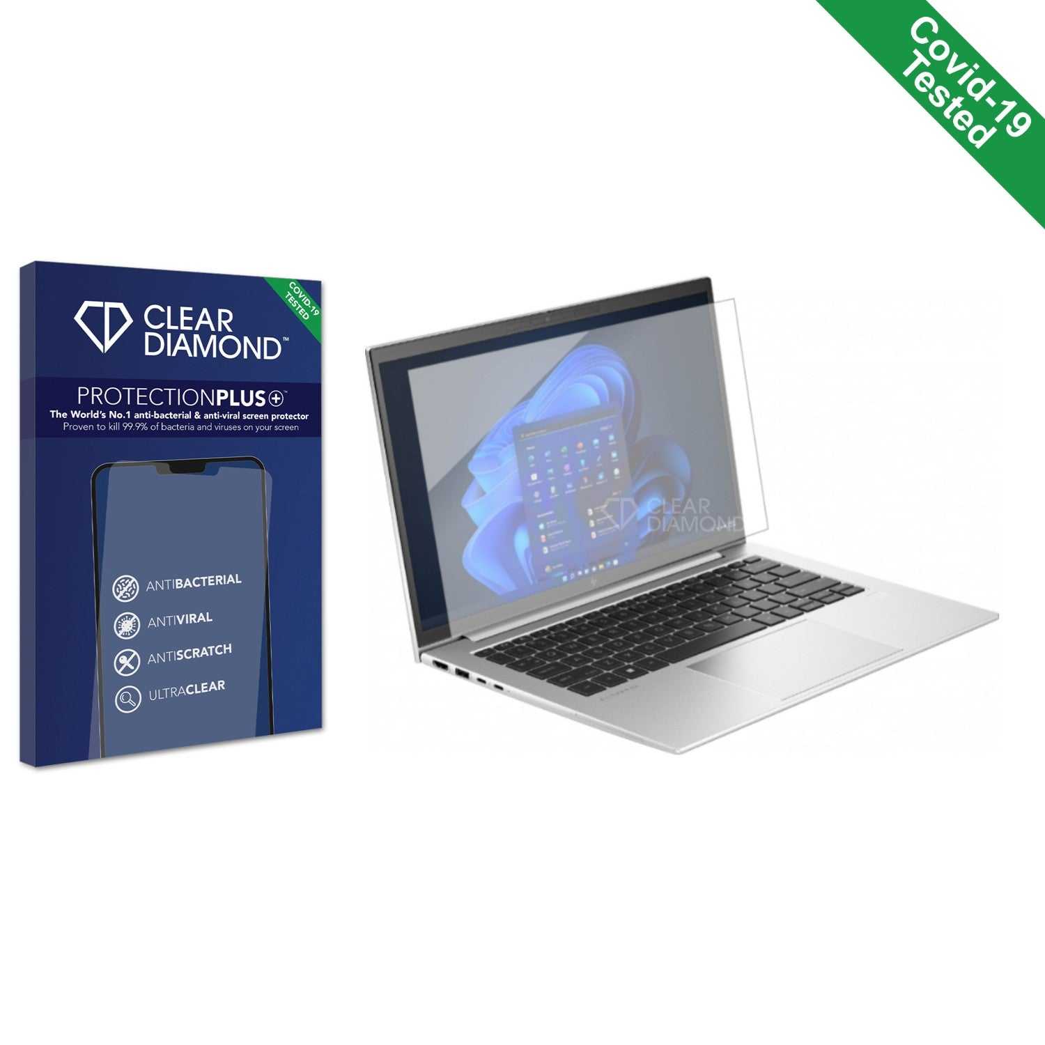 ScreenShield, Clear Diamond Anti-viral Screen Protector for HP EliteBook 1040 G10