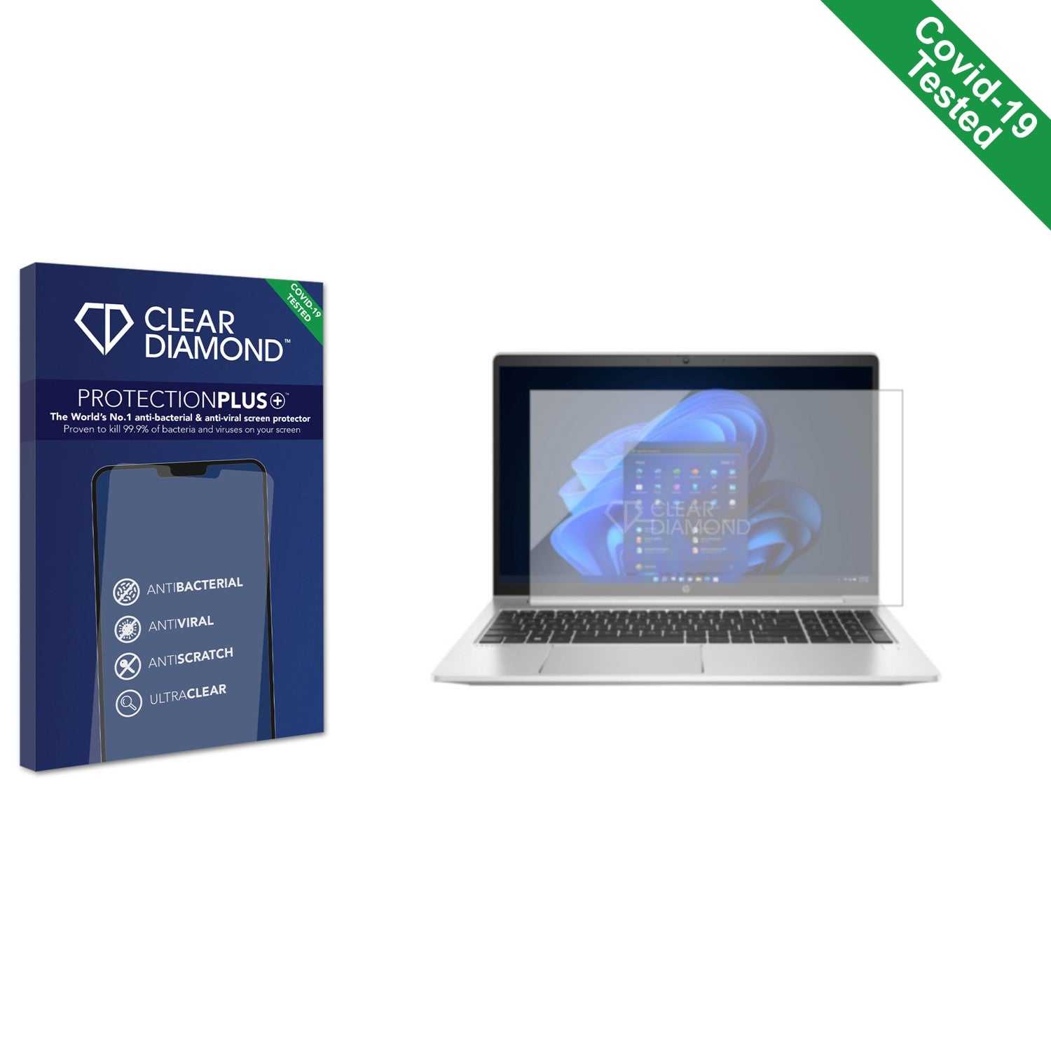 ScreenShield, Clear Diamond Anti-viral Screen Protector for HP ProBook 450 G9