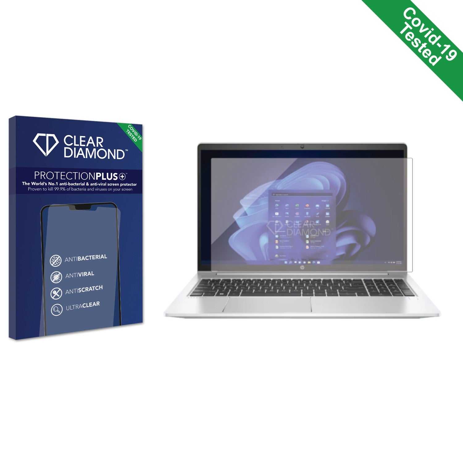 ScreenShield, Clear Diamond Anti-viral Screen Protector for HP ProBook 450 G9