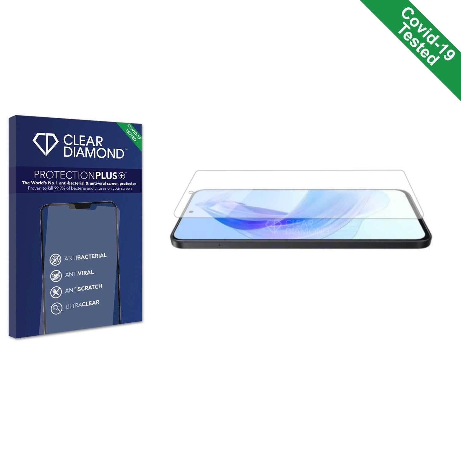 ScreenShield, Clear Diamond Anti-viral Screen Protector for Honor 90 Lite