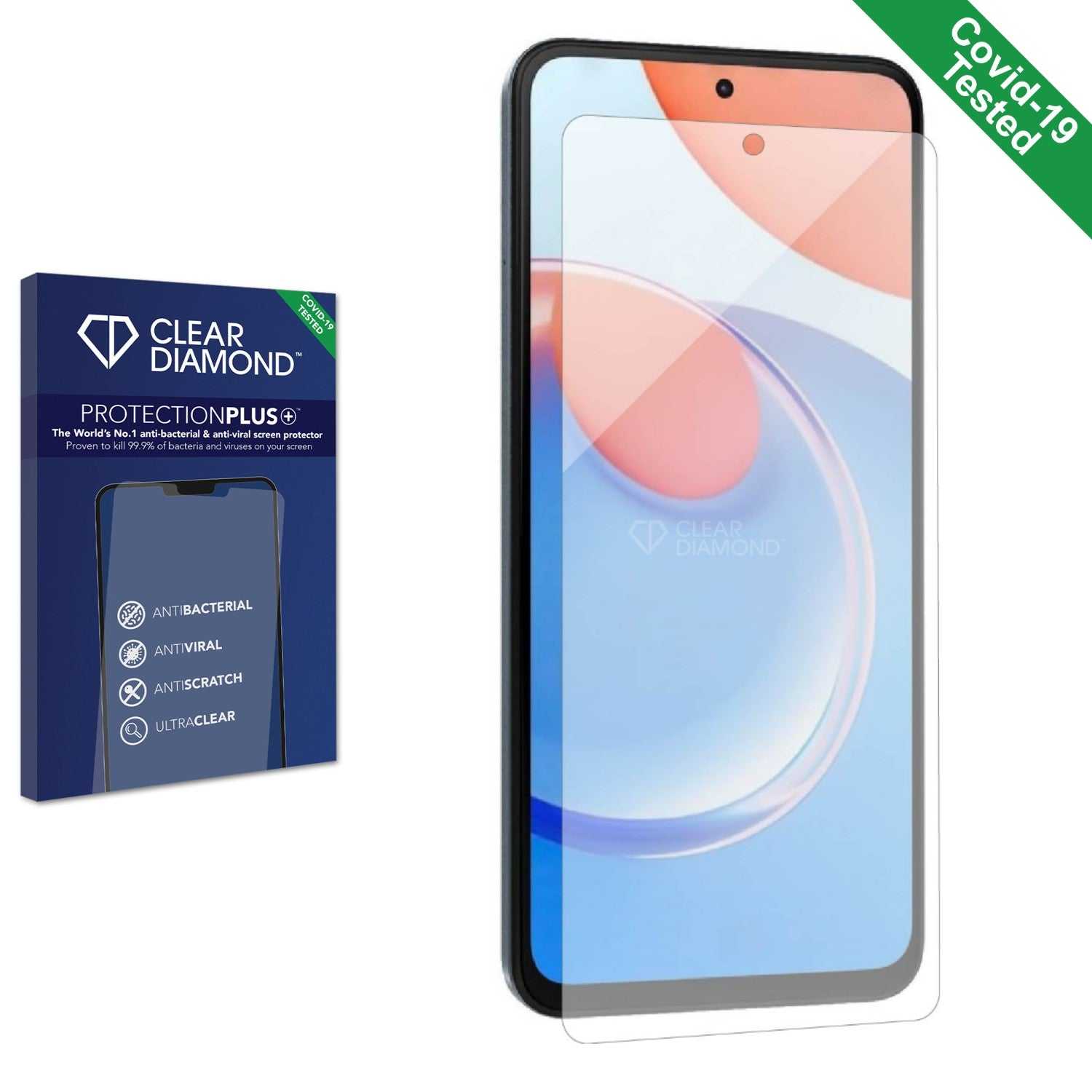 ScreenShield, Clear Diamond Anti-viral Screen Protector for Honor Play 8T