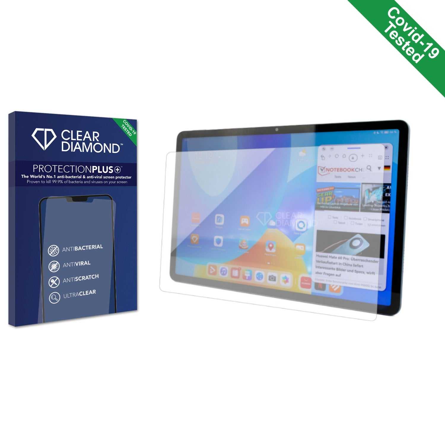 ScreenShield, Clear Diamond Anti-viral Screen Protector for Huawei MatePad 11.5 2023