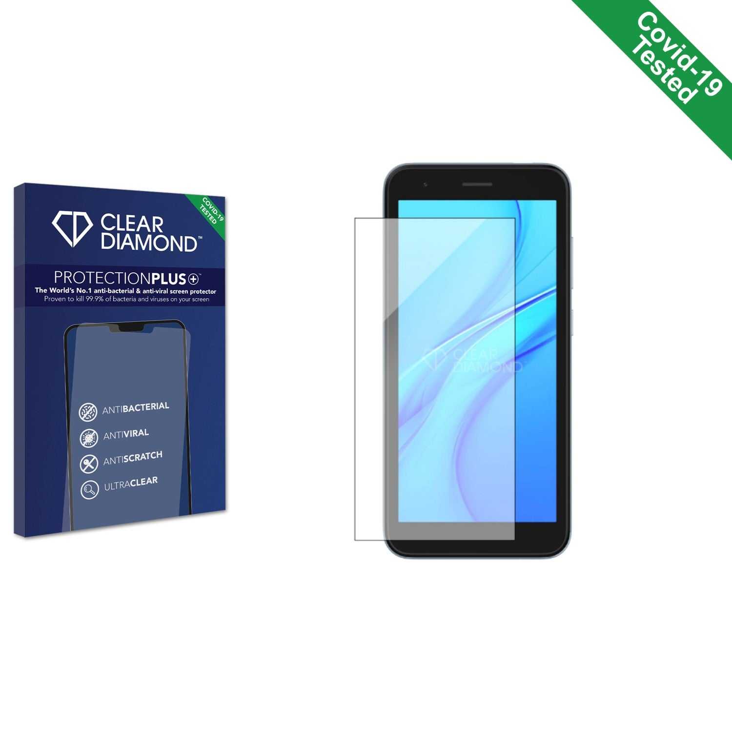 ScreenShield, Clear Diamond Anti-viral Screen Protector for Itel A27