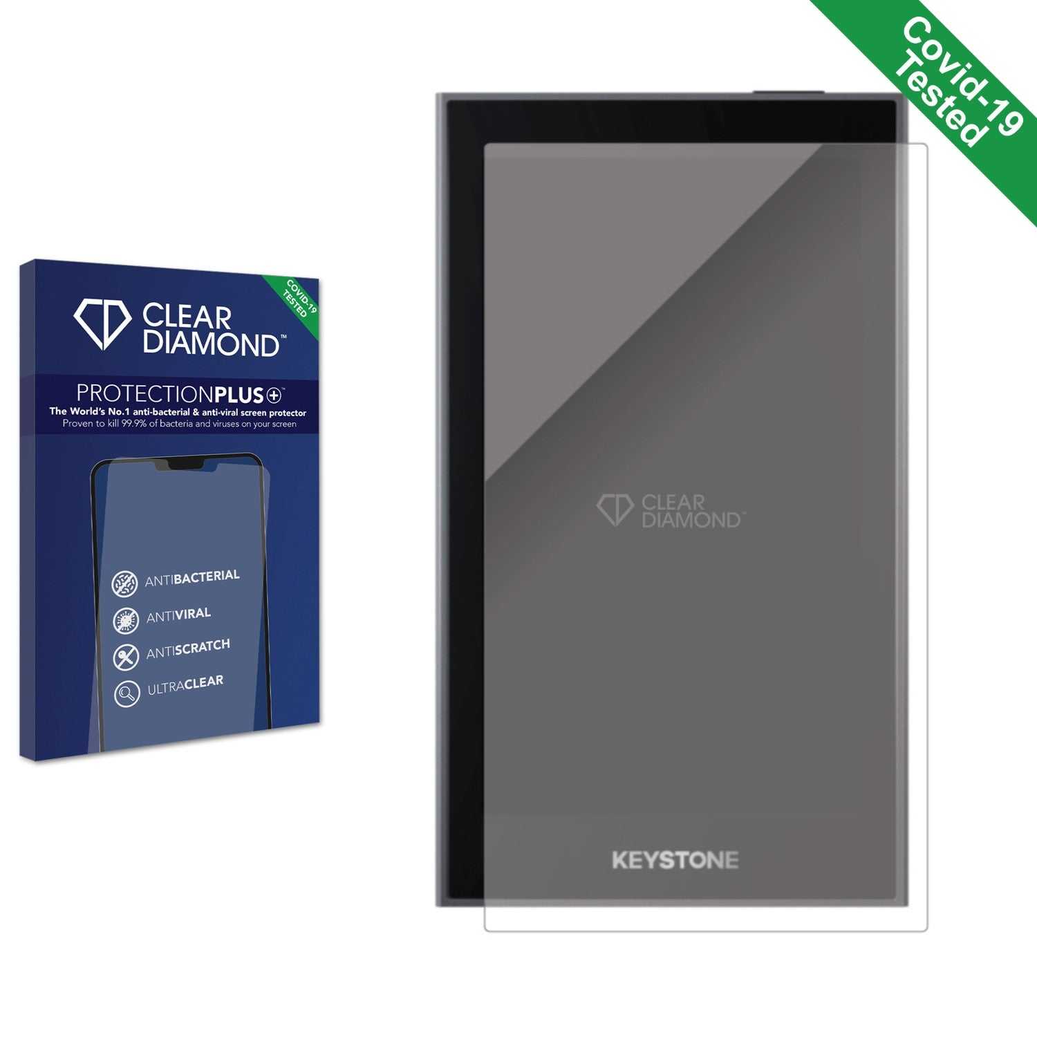 ScreenShield, Clear Diamond Anti-viral Screen Protector for Keystone Essentials crypto wallet