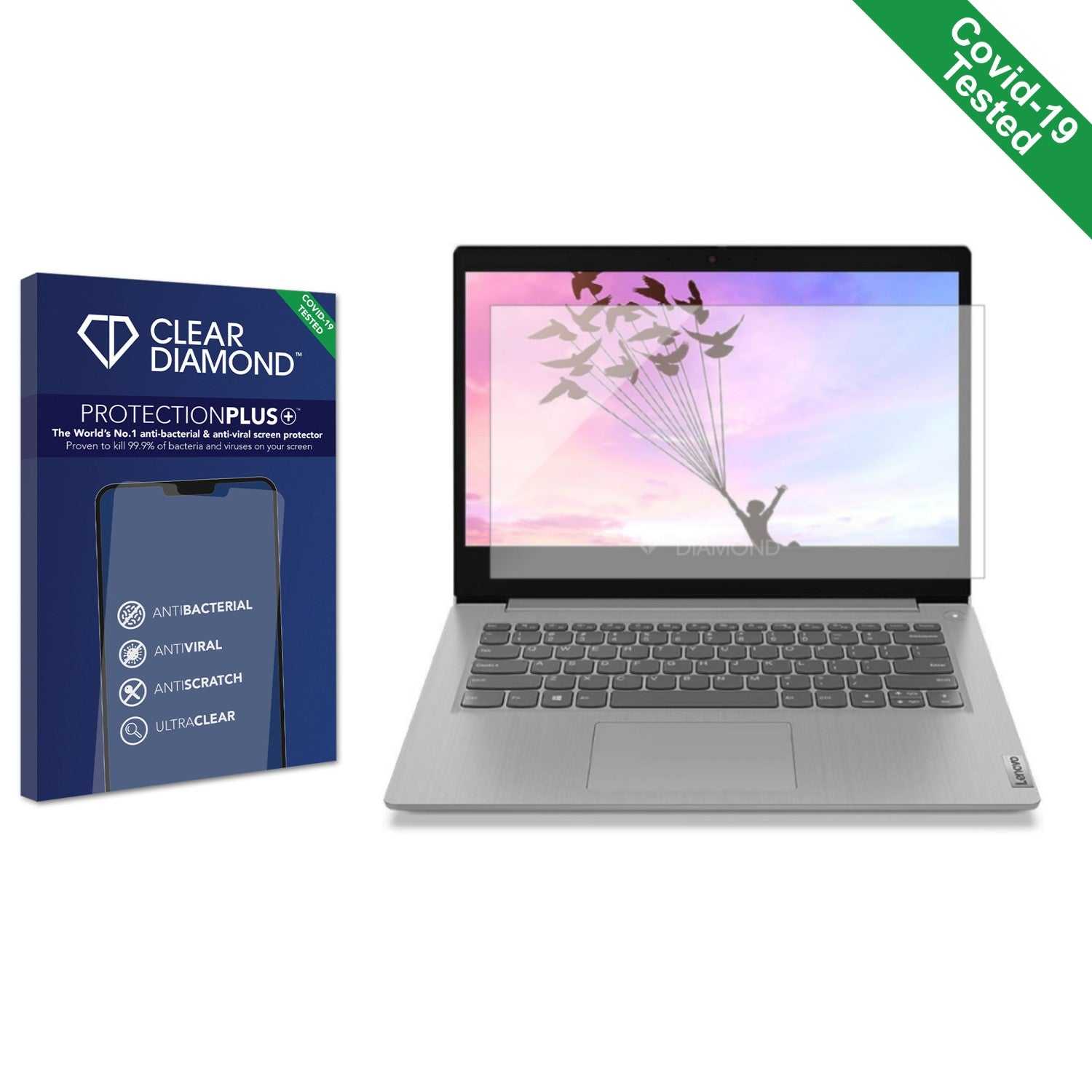 ScreenShield, Clear Diamond Anti-viral Screen Protector for Lenovo IdeaPad Slim 3i Gen 8 14