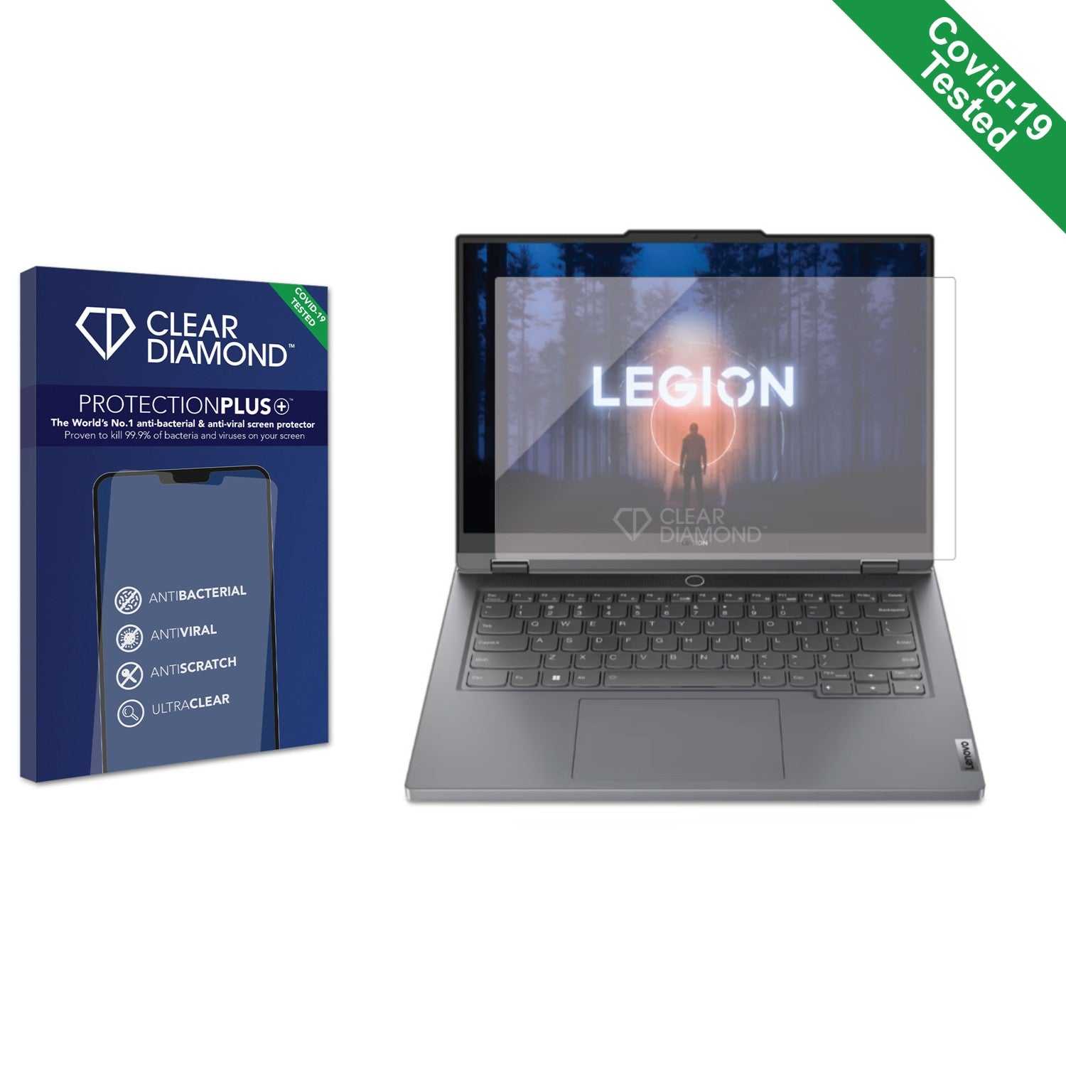 ScreenShield, Clear Diamond Anti-viral Screen Protector for Lenovo Legion Slim 5 14" (8th Gen)