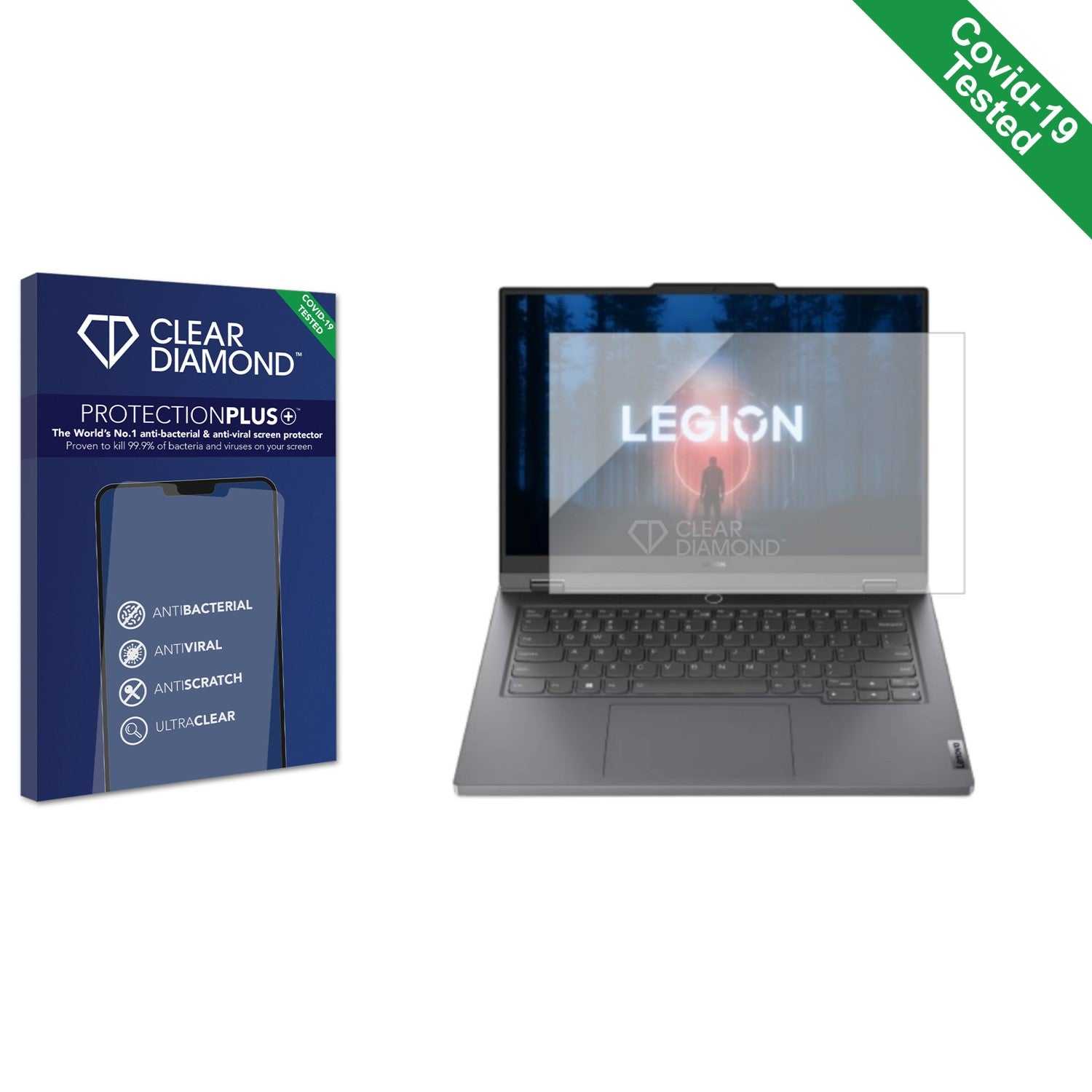 ScreenShield, Clear Diamond Anti-viral Screen Protector for Lenovo Legion Slim 5 14