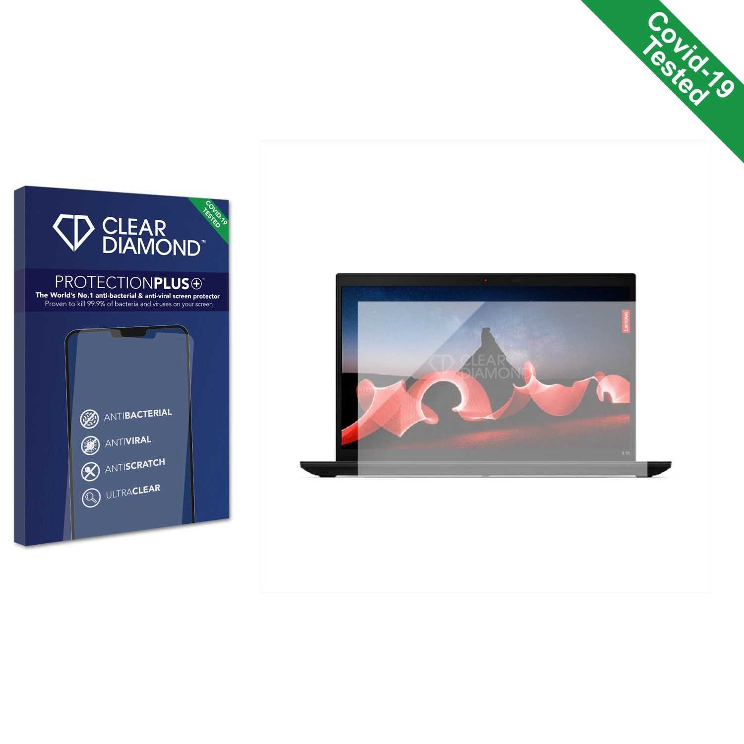 ScreenShield, Clear Diamond Anti-viral Screen Protector for Lenovo ThinkPad L15 Gen 4