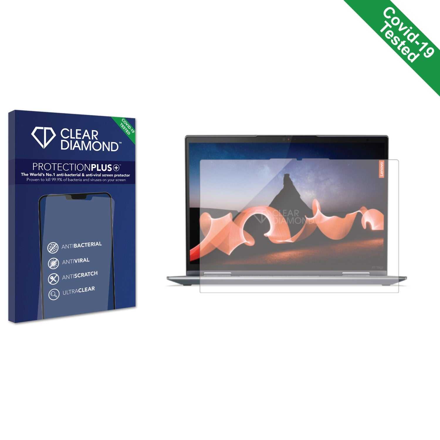 ScreenShield, Clear Diamond Anti-viral Screen Protector for Lenovo ThinkPad X1 Yoga Gen 8 14"