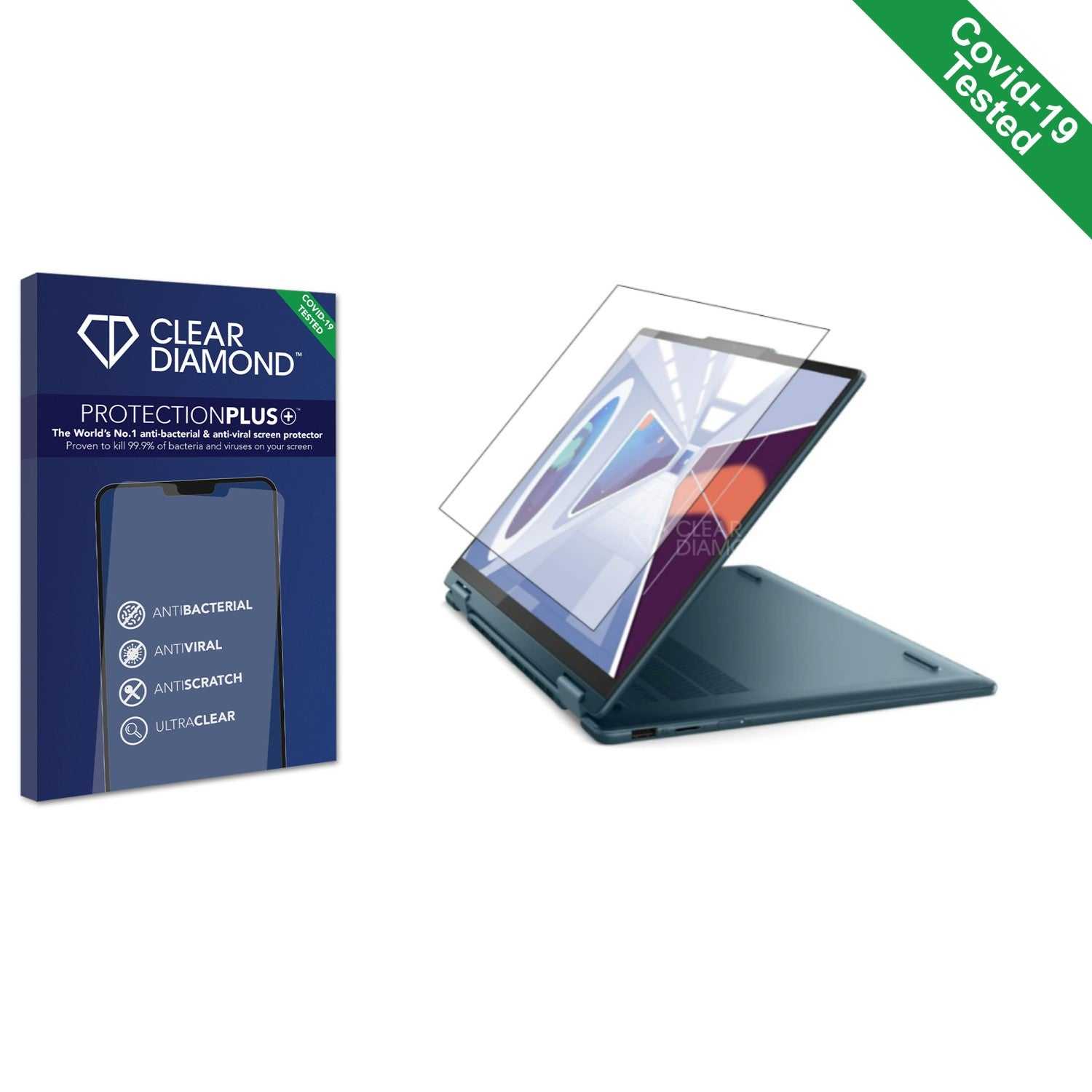 ScreenShield, Clear Diamond Anti-viral Screen Protector for Lenovo Yoga 7 14IRL8