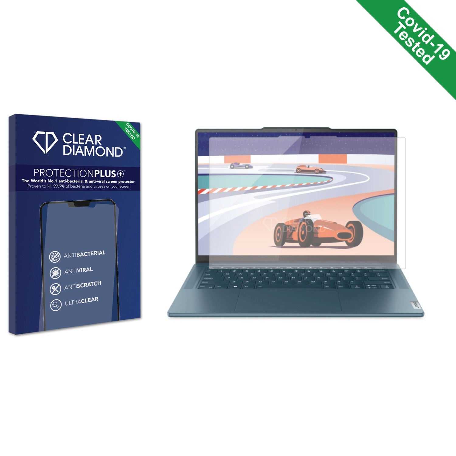 ScreenShield, Clear Diamond Anti-viral Screen Protector for Lenovo Yoga Pro 9i Gen 8 14