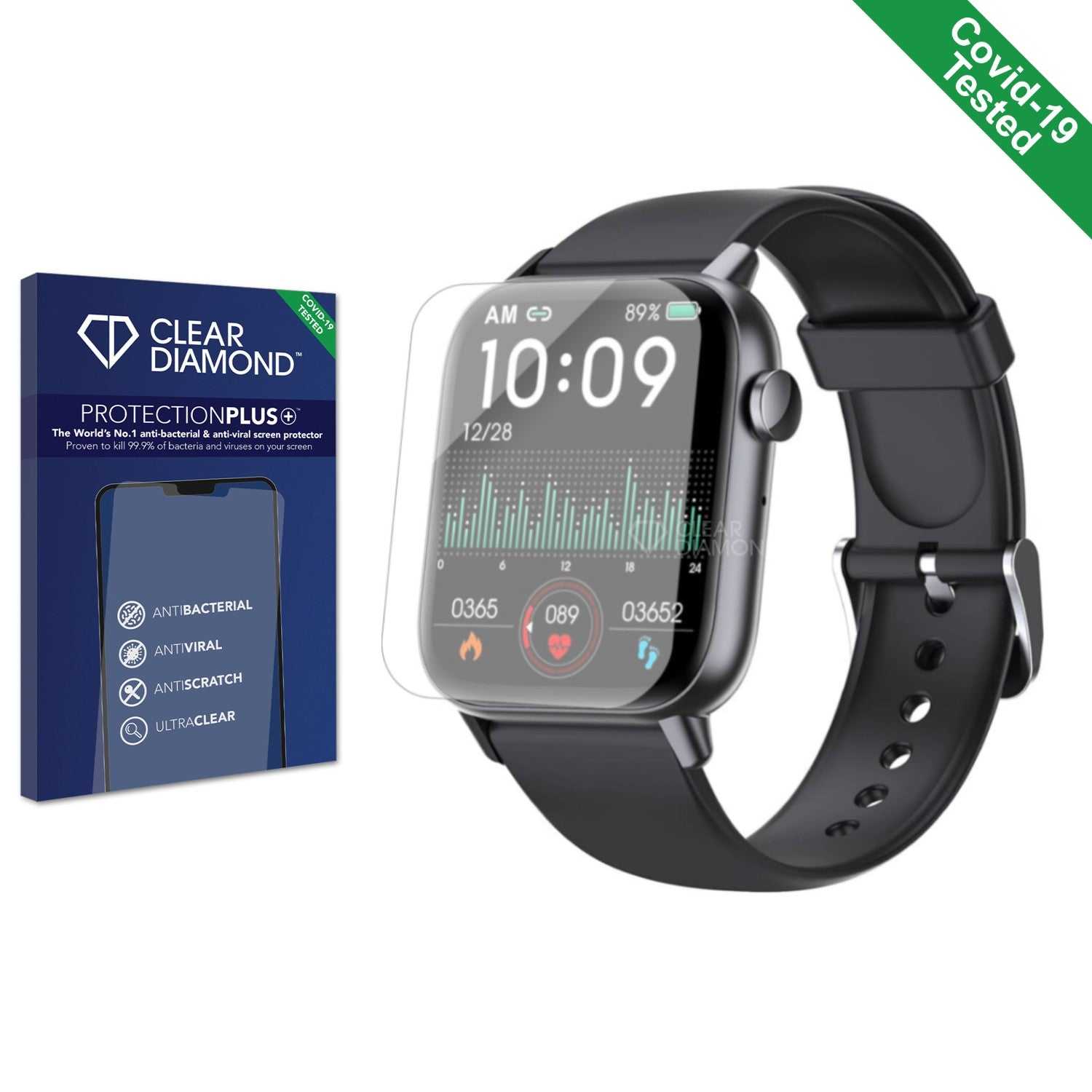 ScreenShield, Clear Diamond Anti-viral Screen Protector for Levowatch Doitx 2