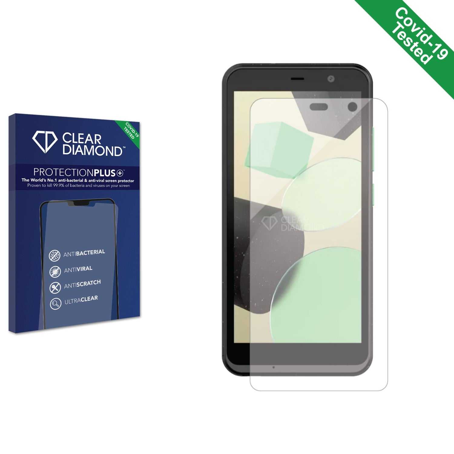 ScreenShield, Clear Diamond Anti-viral Screen Protector for MobiWire Smart Green