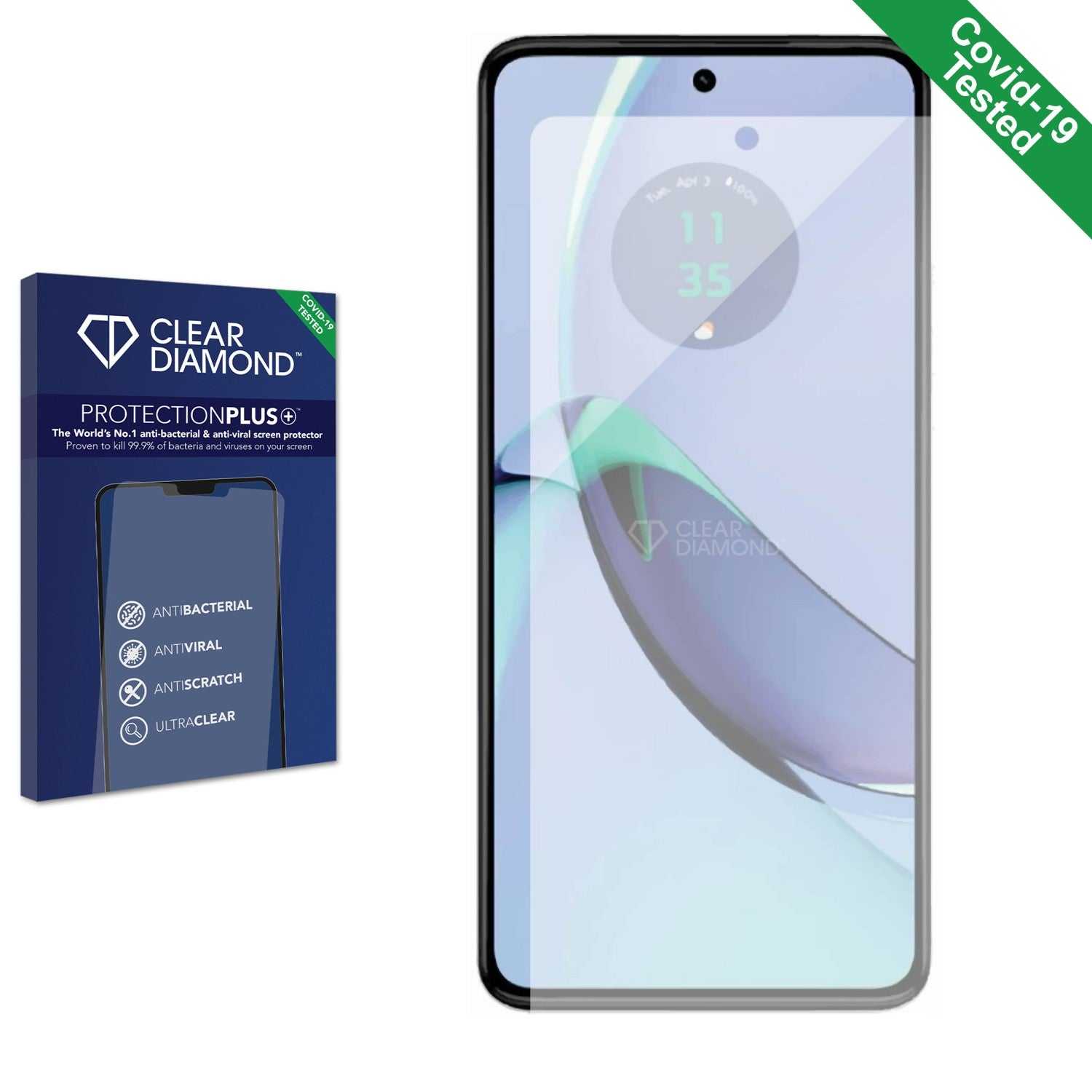 ScreenShield, Clear Diamond Anti-viral Screen Protector for Motorola Moto G84