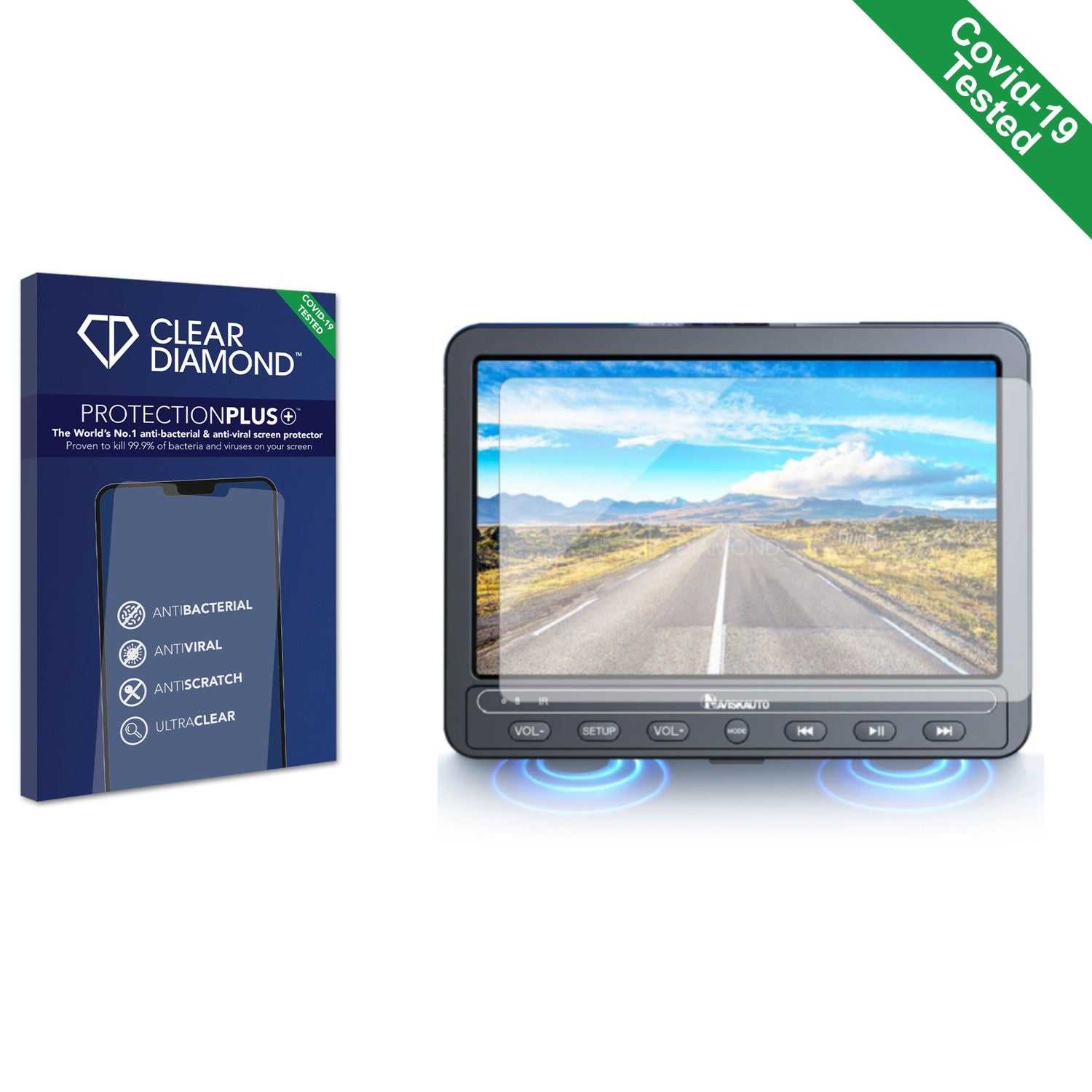 ScreenShield, Clear Diamond Anti-viral Screen Protector for Naviskauto 10.5"