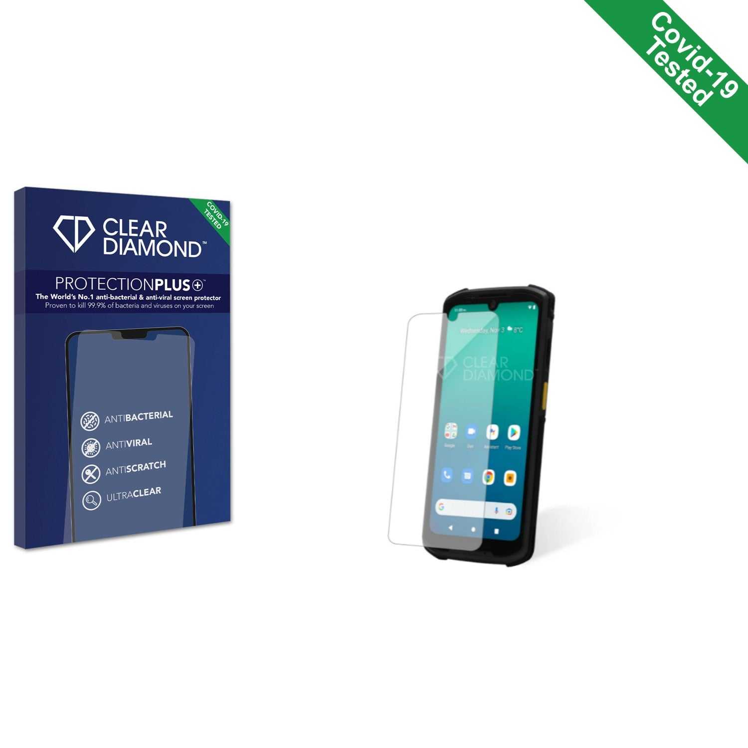 ScreenShield, Clear Diamond Anti-viral Screen Protector for Newland MT95  Kambur Pro