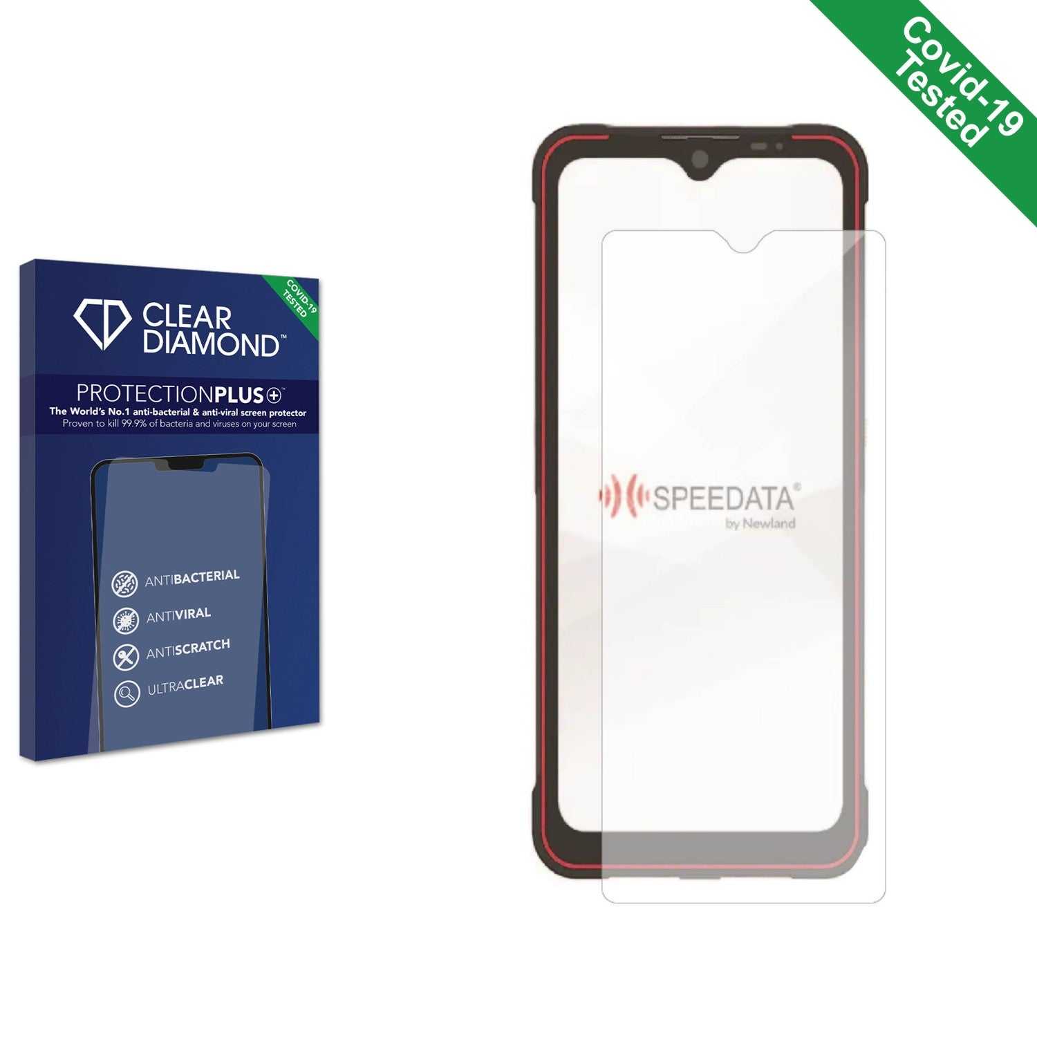 ScreenShield, Clear Diamond Anti-viral Screen Protector for Newland Speedata FG60 Neptune