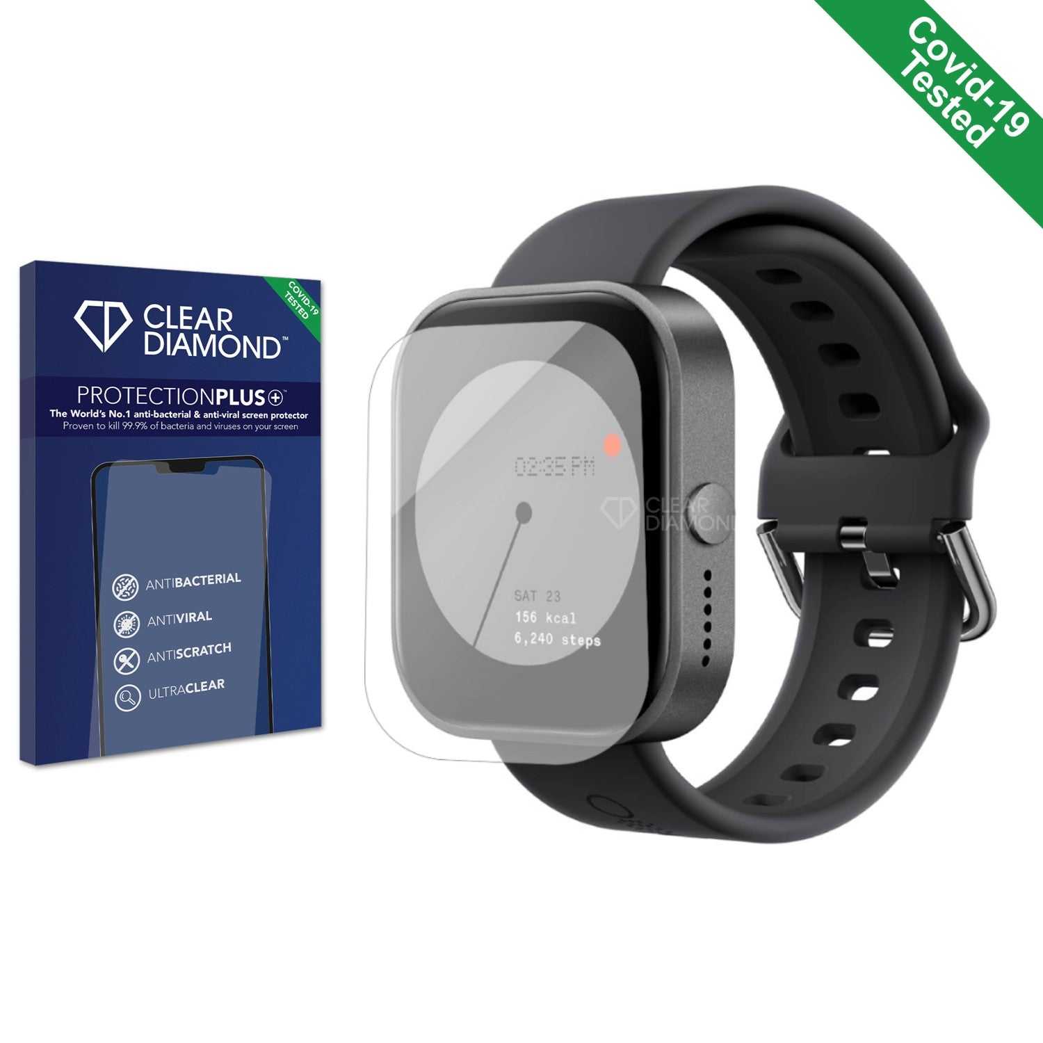 ScreenShield, Clear Diamond Anti-viral Screen Protector for Nothing CMF Watch Pro