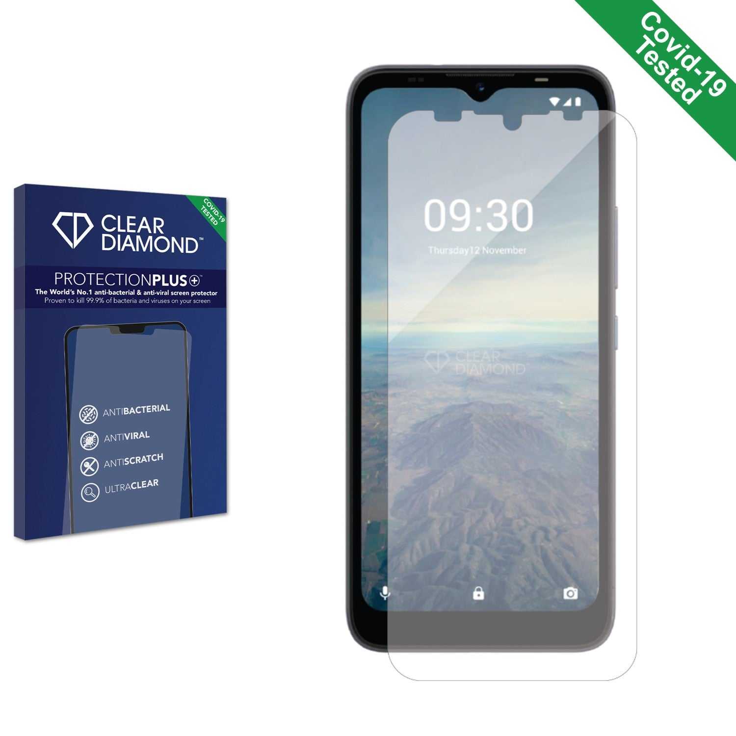 ScreenShield, Clear Diamond Anti-viral Screen Protector for One NZ Smart T23