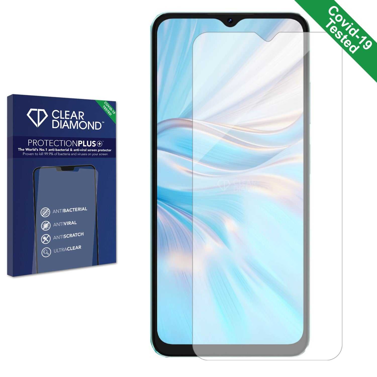 ScreenShield, Clear Diamond Anti-viral Screen Protector for Oscal C70