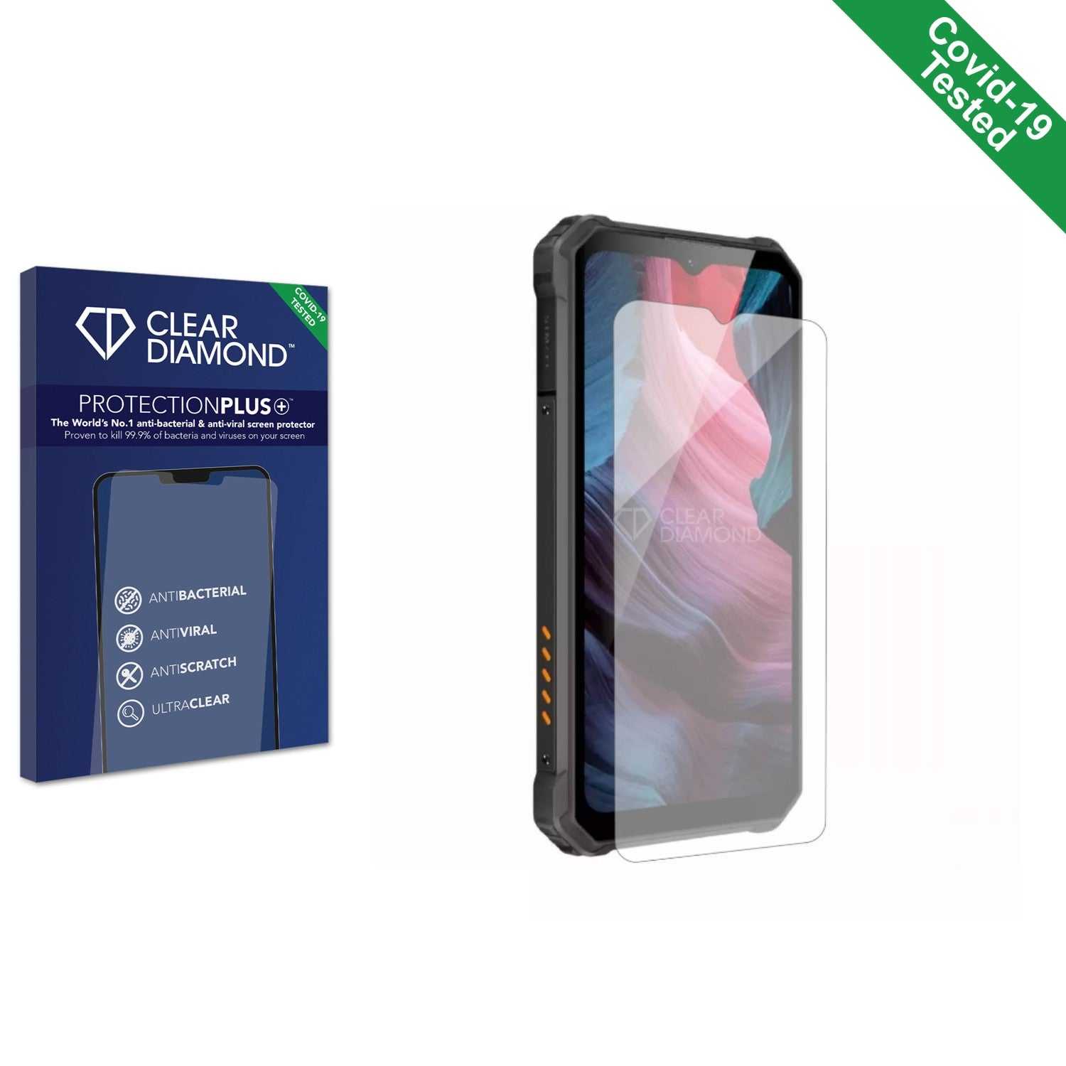 ScreenShield, Clear Diamond Anti-viral Screen Protector for Oukitel WP23